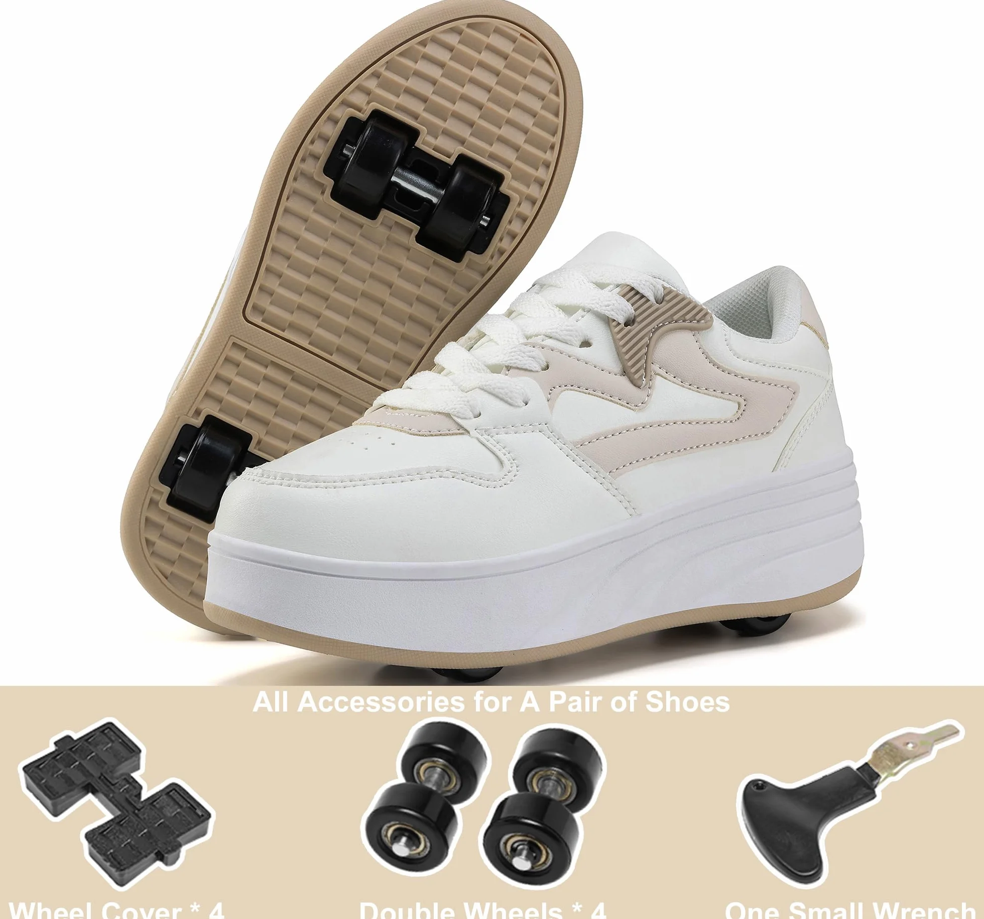 Chaussures de skate à roulettes pour enfants garçons filles baskets roues détachables