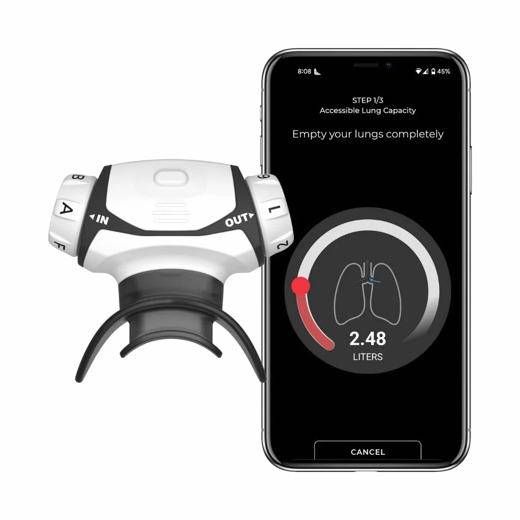 Airofit Pro 2.0 : Entraîneur Respiratoire & Application de Respiration Guidée | Améliore la Capacité Pulmonaire et Le Bien-être Général | Excellent pour Les Sportifs