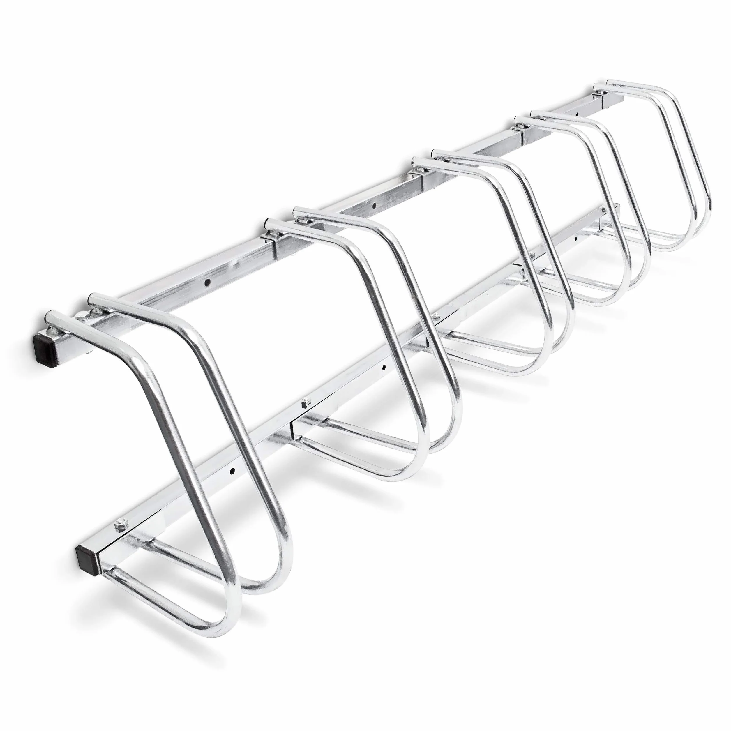 Relaxdays Râtelier Familial pour 5 vélos Argent