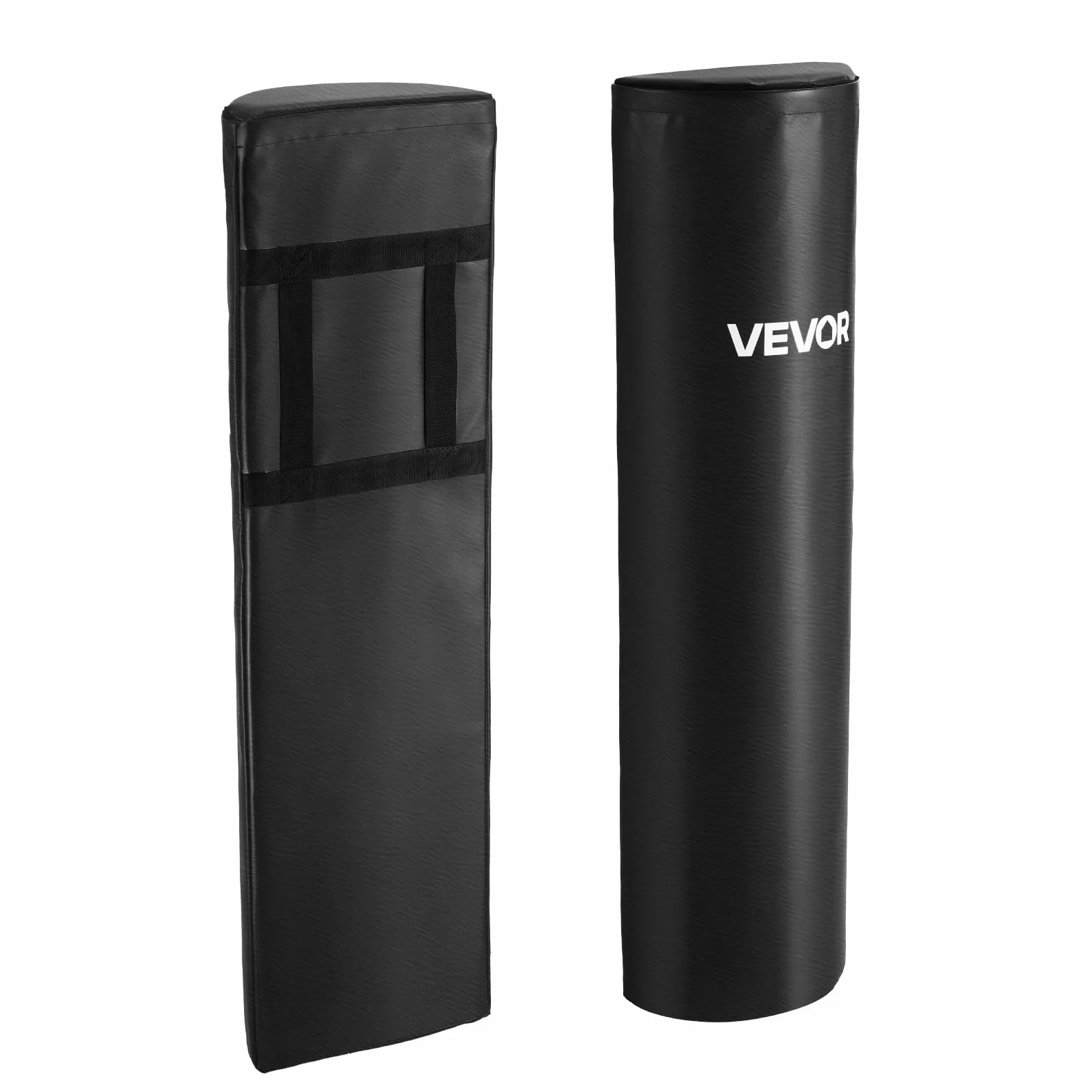 VEVOR Sac de Plaquage de Rugby 2PCs, Matériels d’Entraînement de Football Américain de 108 cm en PVC, Coussin de Blocage en Éponge Haute Densité, avec Poignées, pour Exercices de Tacle, Noir