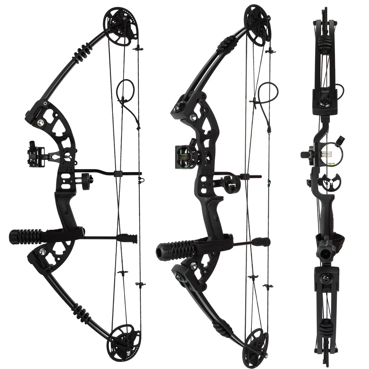 Kit Arc à Poulies pour la Chasse à l’Arc Arcs Compounds Set 30-40 Livres Réglable Arc de Chasse pour Adulte tir en Plein air droitier ​avec Accessoires et Flèches en Carbone