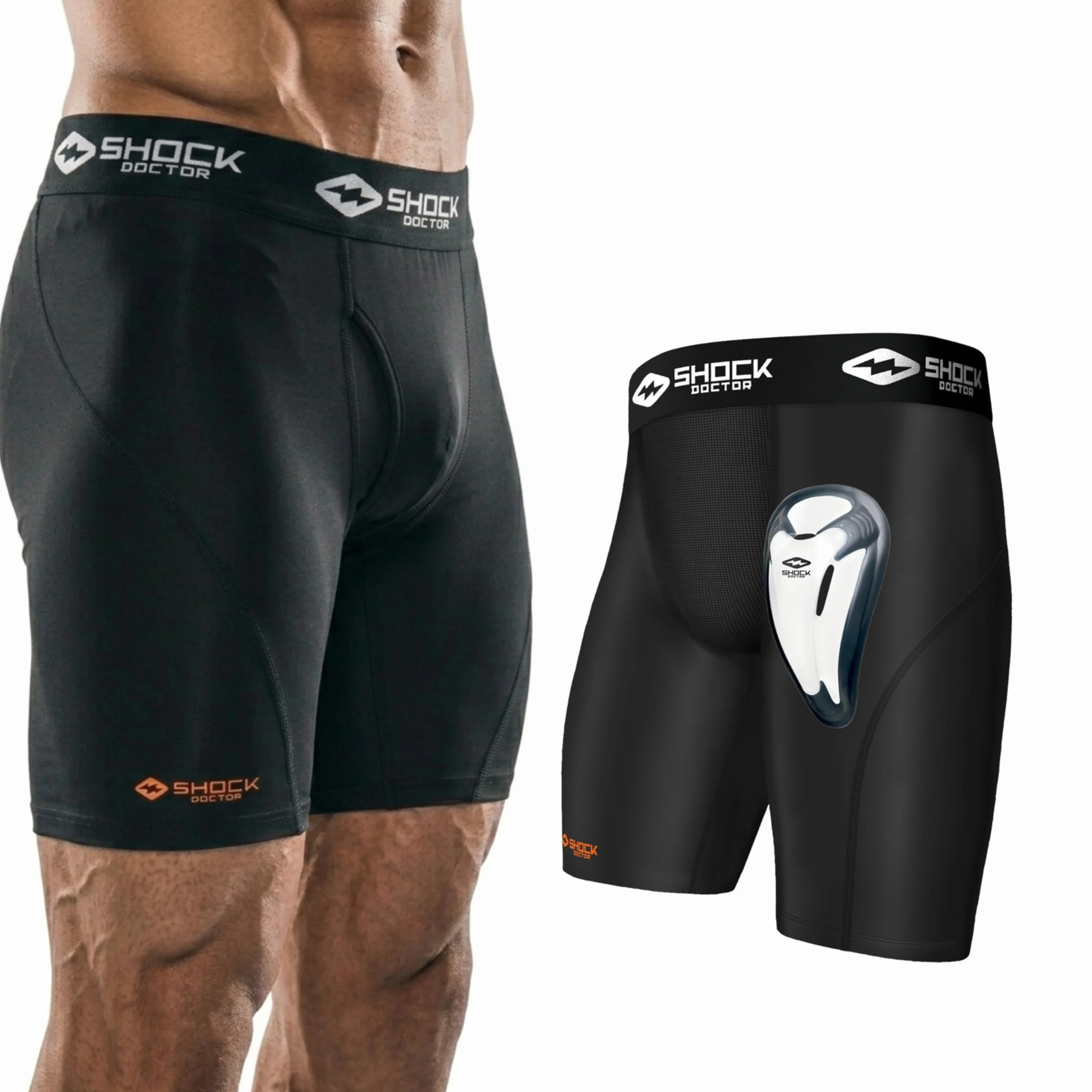 Shock Doctor 221 Core Short de Compression avec Coquille de Protection