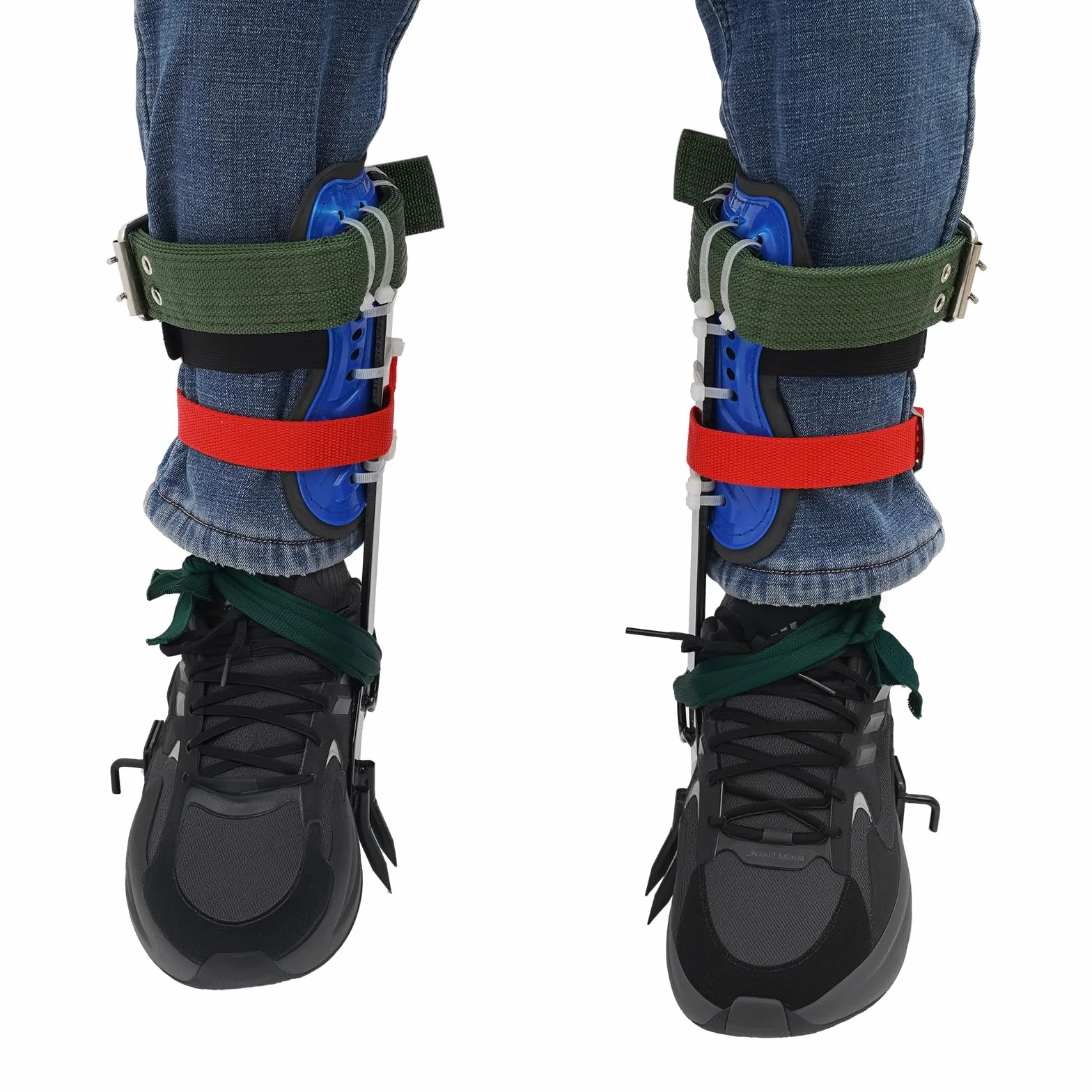 Crampons d'arbre en acier trempé 45# avec sangles réglables, pédale antidérapante 100kg pour élagage et cueillette