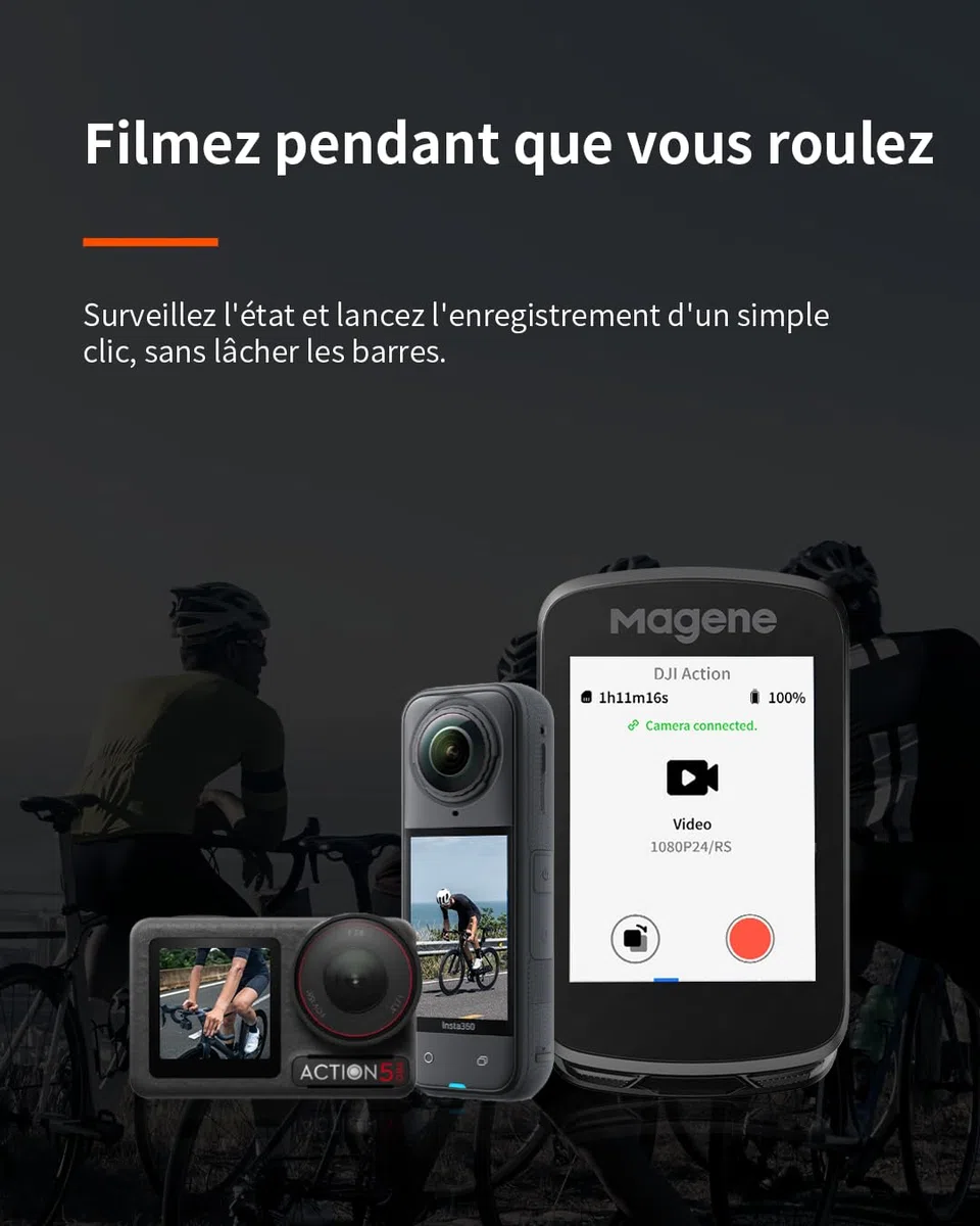 Magene C606/C606 V2 Compteur GPS vélo, Multi-Scenario ClimbPro, Transfert de données Wi-FI et Bluetooth, Replanification d'itinéraire, Affichage des données Personnalisable