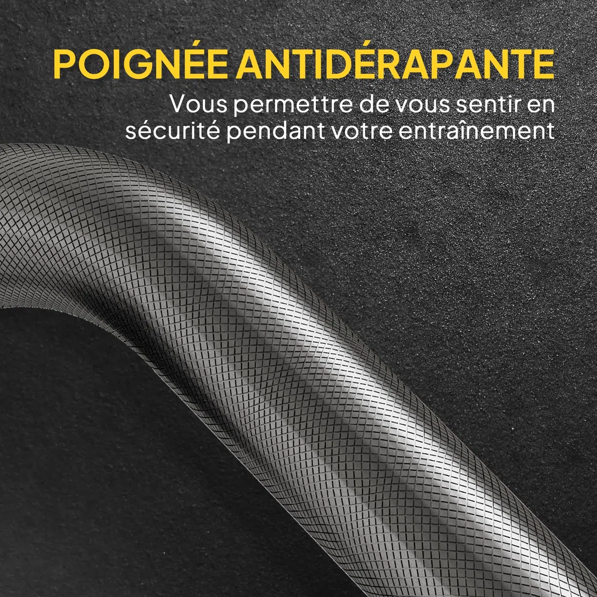 SPORTNOW Ensemble d'haltères 25 kg total, barre d'haltère avec disques de poids 5 kg et 2,5 kg, barre longue, avec poignée antidérapante, exercices de fitness entraînement à la maison et gym, noir