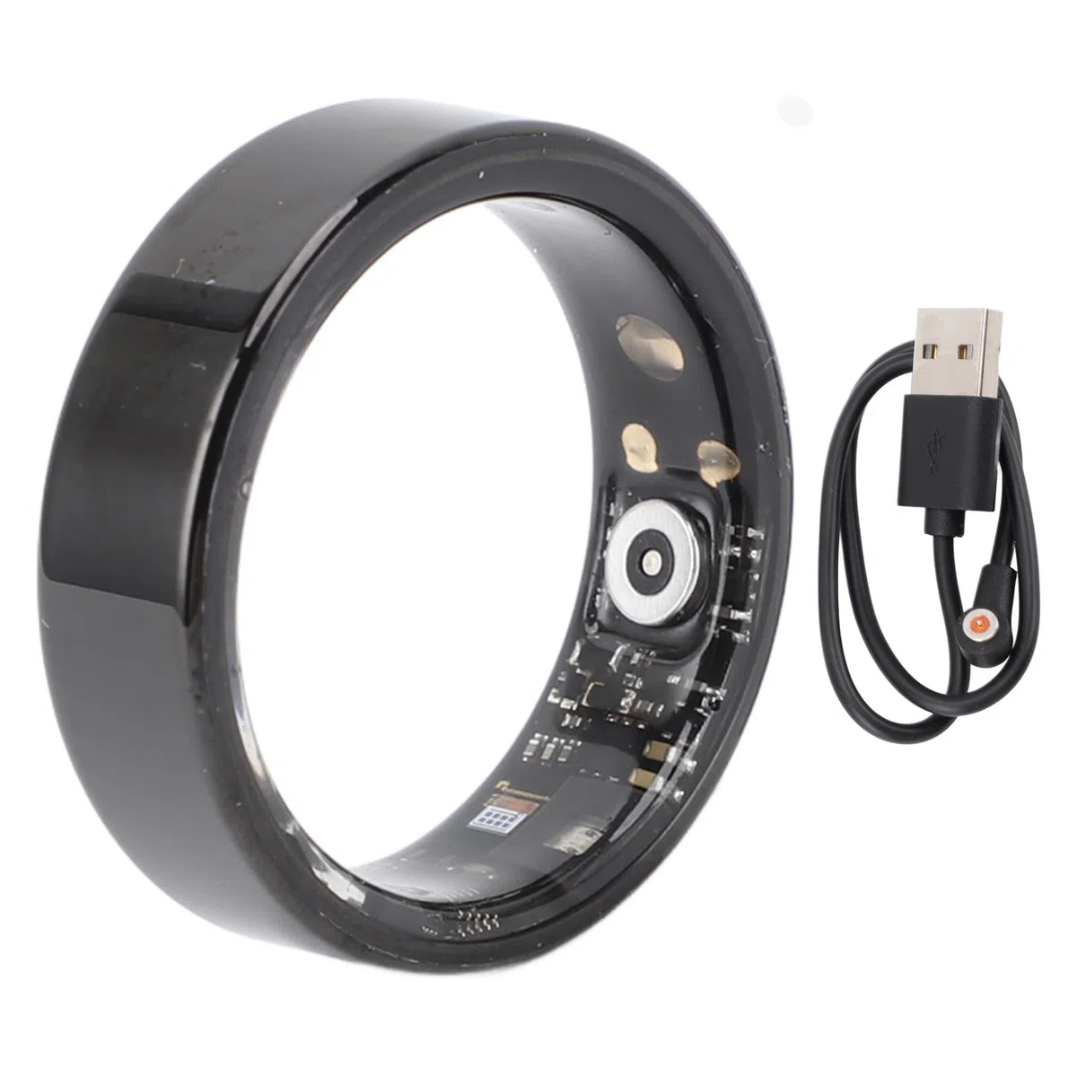 Smart Ring Health Tracker, Suivi du Sommeil, Anneaux de santé Portables, Anneaux de Suivi de la Condition Physique, avec Plusieurs Modes, Noir (Taille 13)