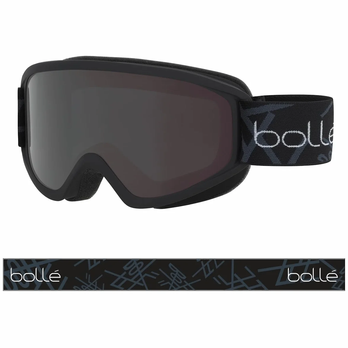 Bollé - Lunettes de ski FREEZE & PLUS Noir mat vision optimale, protection anti-buée et anti-rayures, double écran, cadre ventilé