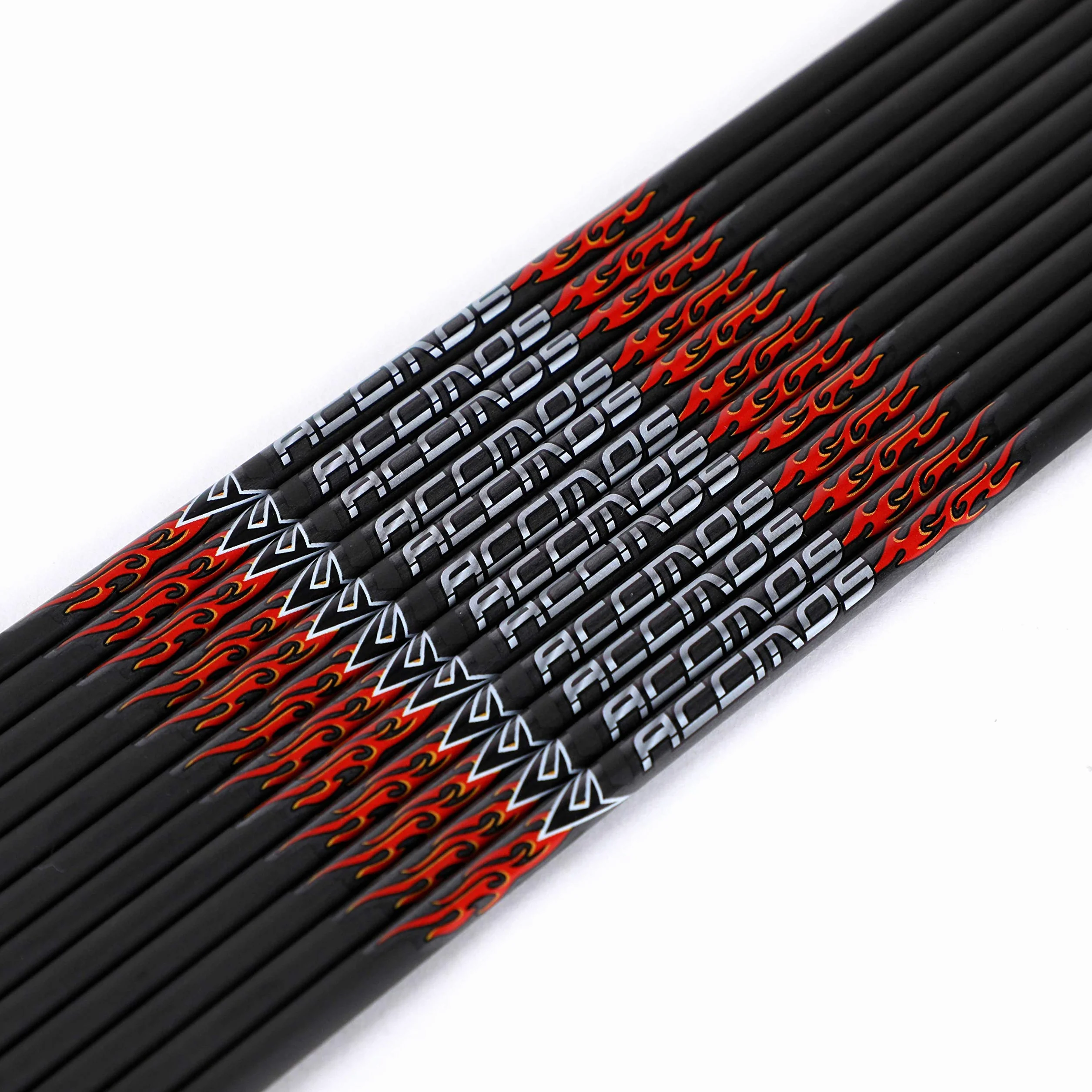 ACCMOS Spine 300 Arbres Flèche 33 Pouces Arbre Flèche Flèches Carbone DIY Tube Flèche Cible Fût Flèche de Chasse Arc à Poulies Arc Recurve Adulte Jeunesse Tir à l’Arc Entraînement 12pcs