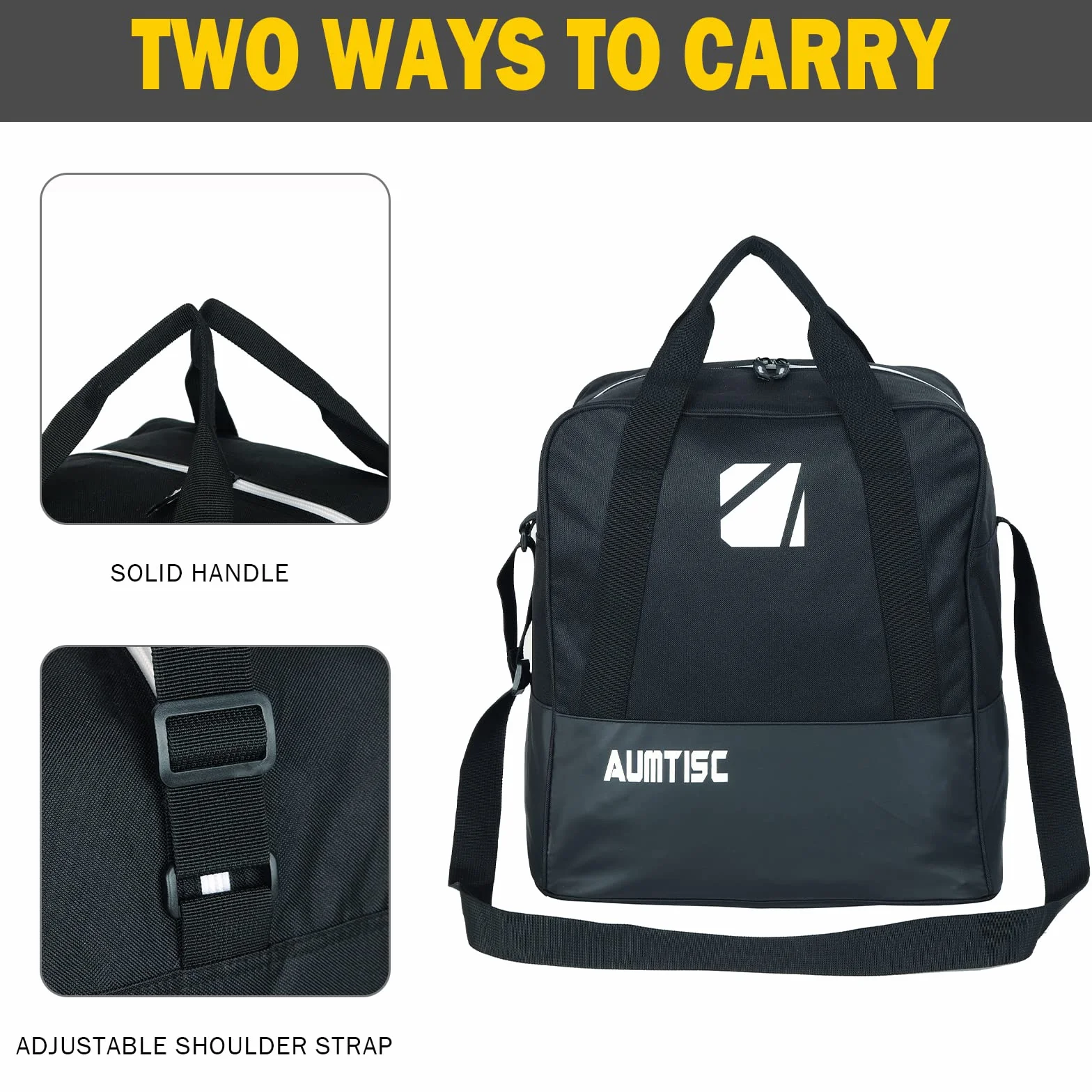 AUMTISC Sac de Ski Combiné Rembourré pour Chaussures de Ski Longueur Réglable 200 cm