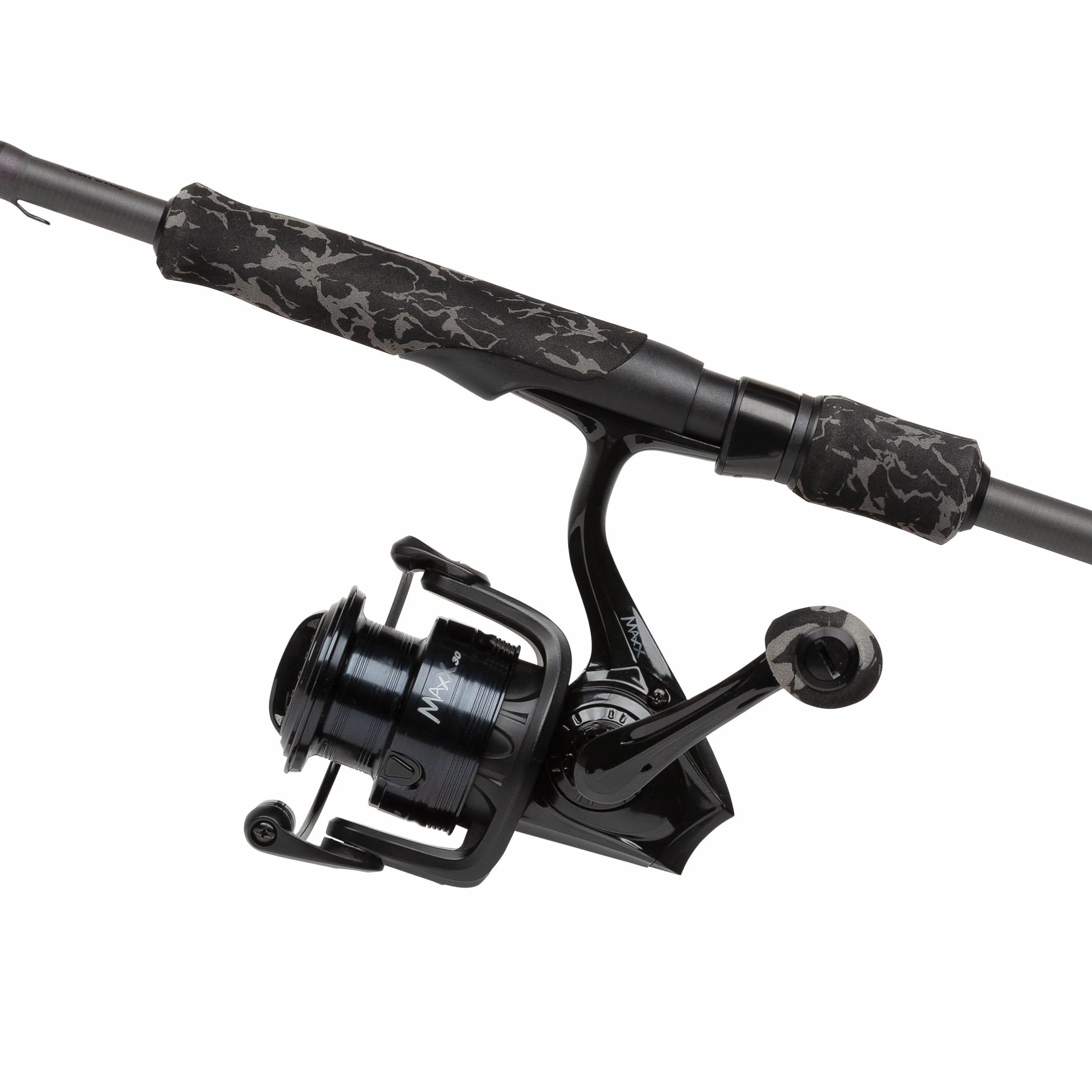 Abu Garcia Max X Black OPS Spinning Combo | Canne à pêche et Moulinet légers pour l'achigan, Le brochet et la Truite en Eau Douce | Durable | Moulinet à Tambour pour Les pêcheurs | Plusieurs Tailles