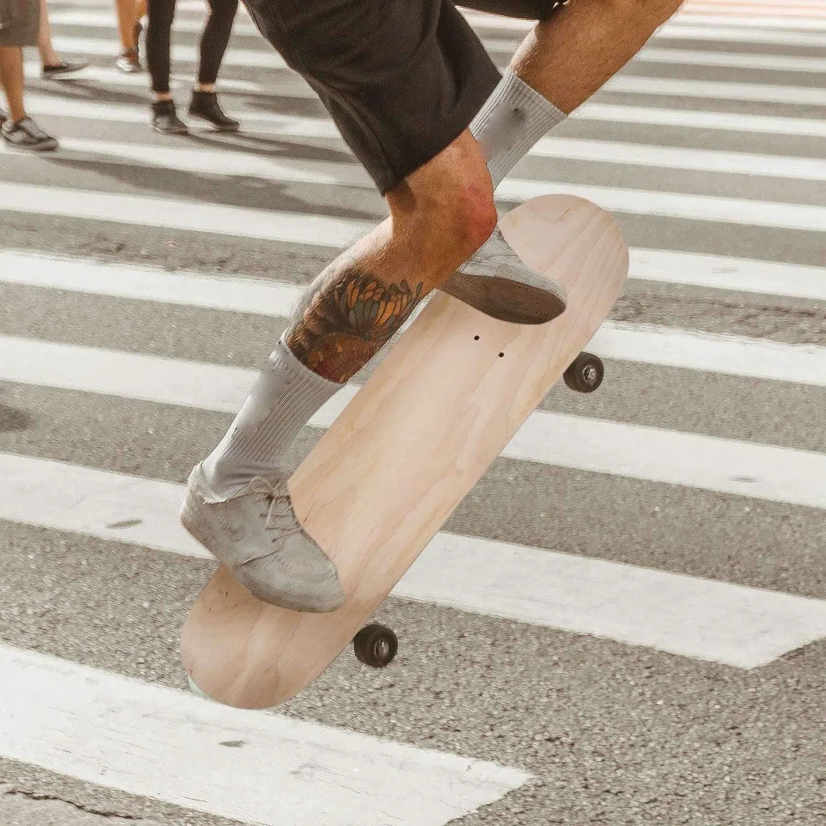 8 8 couches d'érable vierge double concave skateboards naturel planche à roulettes table érable