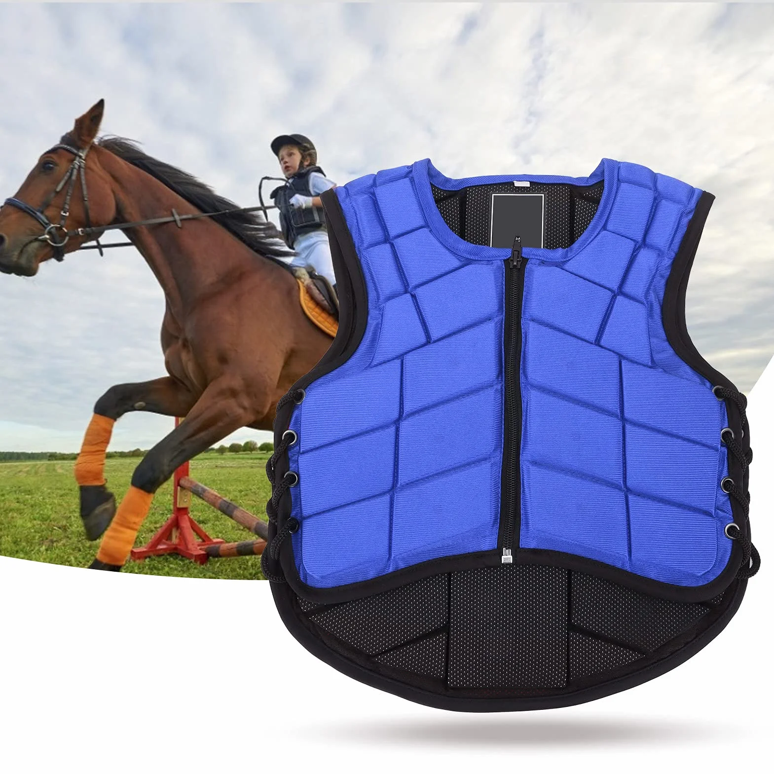 Gilet équestre Gilet De Protection Corps Mousse Rembourré Sécurité équitation équipement De Protection pour Jeunes Cavaliers Domaine équestre