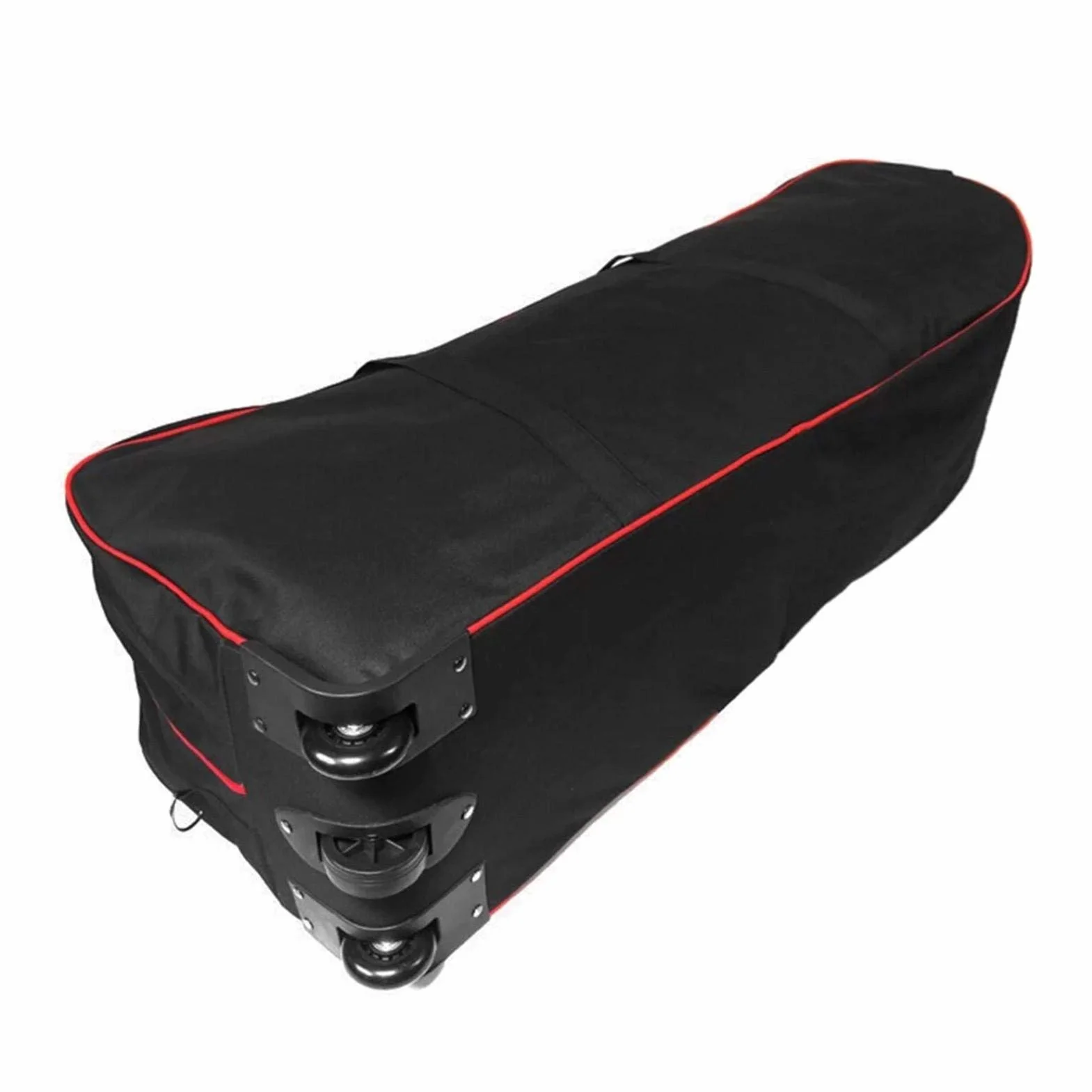 Sac De Transport Pliable pour Scooter, Sac De Rangement Étanche Rayures pour Scooter, Sac À Dos De Transport pour Scooters À Équilibrage Automatique De 10" et Deux Roues Noir-Rouge