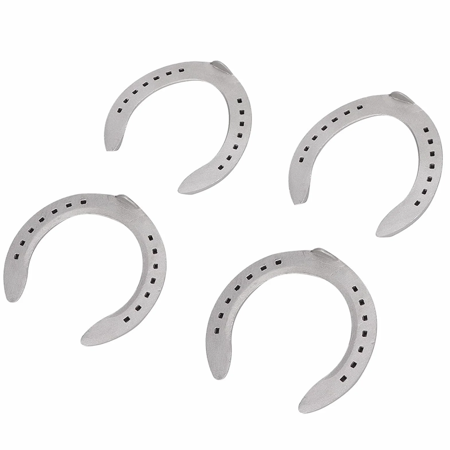 Zerodis Fer à Cheval en Alliage d'Aluminium, Kit de 4 Pièces, Antidérapant, Résistant à l'usure, pour Courses de Chevaux et Équitation