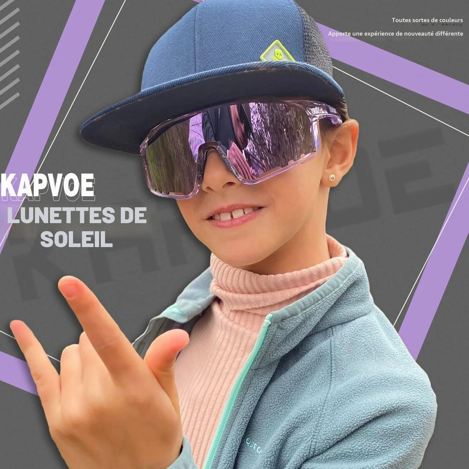 KAPVOE Lunette de Cyclisme Photochromique TR90 UV400 Homme Femme Vélo