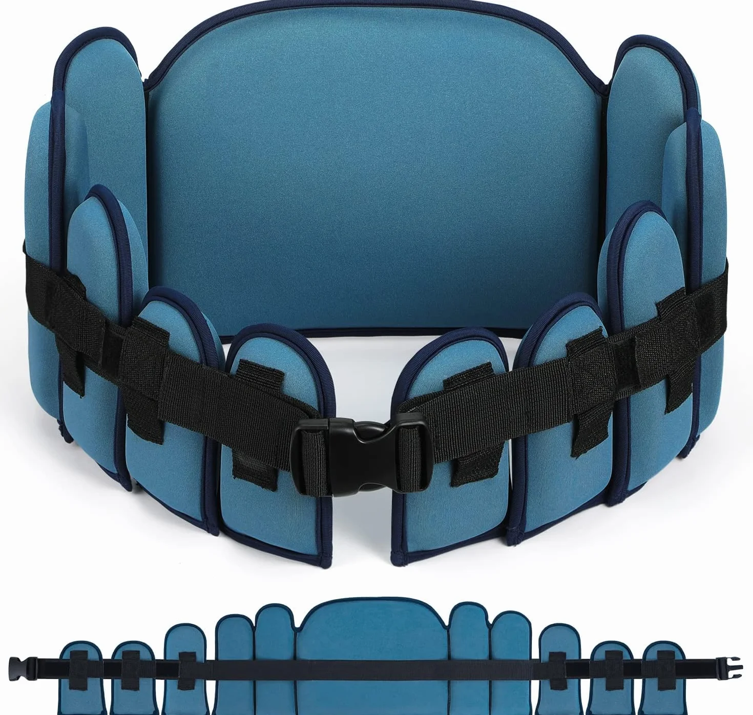 Sportneer Ceinture de jogging Aqua pour adultes - Blocs réglables pour l'entraînement à la résistance à l'eau, ceinture de jogging aquatique pour exercices de piscine, aquagym