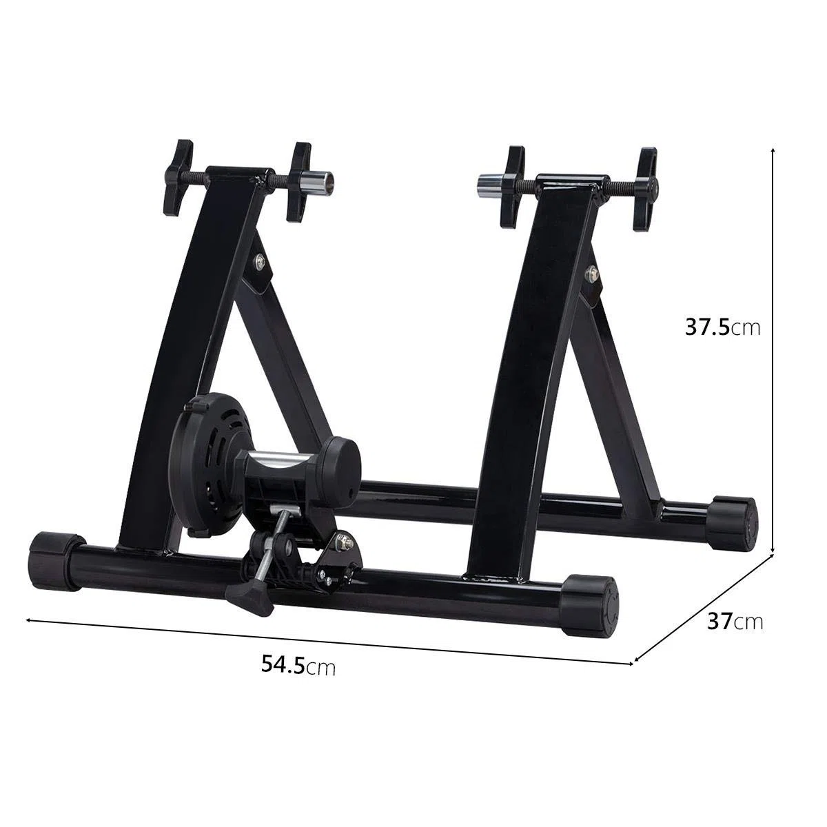 Yaheetech Entraîneur Magnétique Turbo de Vélo avec Support de Roue Avantl, Réglable, Pliable, Home Trainer pour Roues de 66-71 cm et 700C, Noir