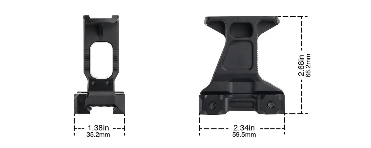 Tactique Red Dot Riser Mount Scope Base 20mm Picatinny Rail pour Vision Nocturne T1 T2 Viseur Optique Noir