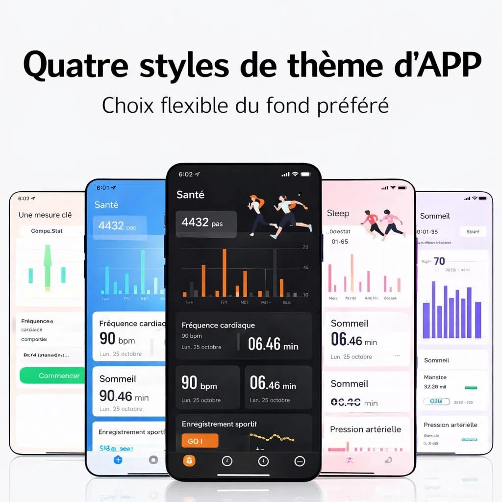Bracelet intelligent Duckdik, Bracelet d'activité sans écran Homme Femme avec GPS intégré, Autonomie +1 Mois, Cardiofréquencemètre, SPO₂, Podomètre, Moniteur de sommeil, Notifications WhatsApp, Résist