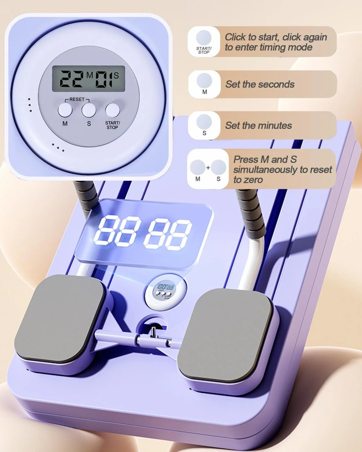 Reformer Pilates Machine Pliable Board Set pour Maison Multifonctionnelle Roue Abdominale Rebond Automatique Roue Abdominale Planche Ab Roller Fitness Materiel