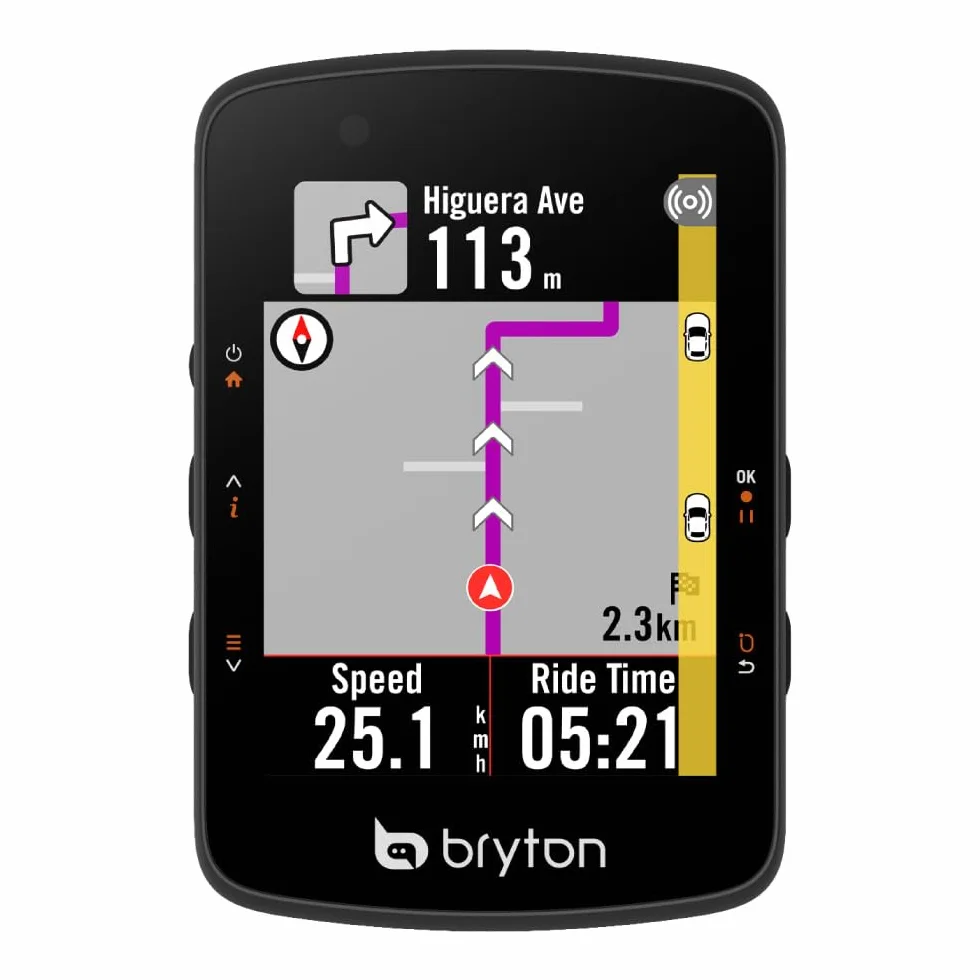Bryton Rider 650/550 Compteur GPS pour vélo, écran Couleur 2,8", Navigation détaillée Virage par Virage, réglage Automatique de la luminosité, Compatible Bluetooth et Ant+