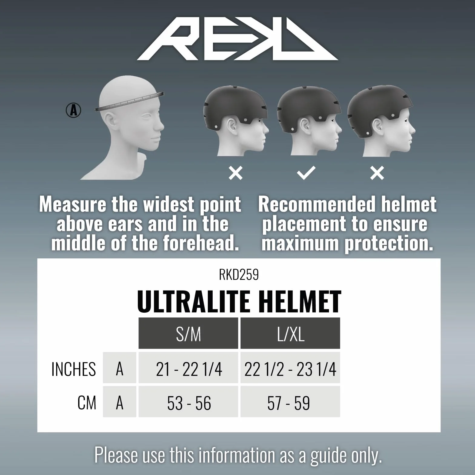 REKD Ultralite in-Mold Casque entièrement certifié avec Rembourrage réglable, pour Tous Les Sports d'action