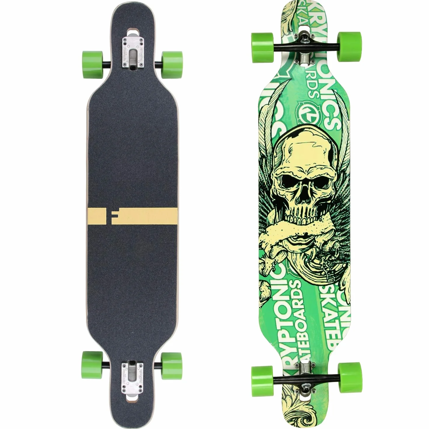 FunTomia Longboard Drop Through Cruiser Skateboard complet roulement à billes Mach1 High Speed T-Tool roues LED