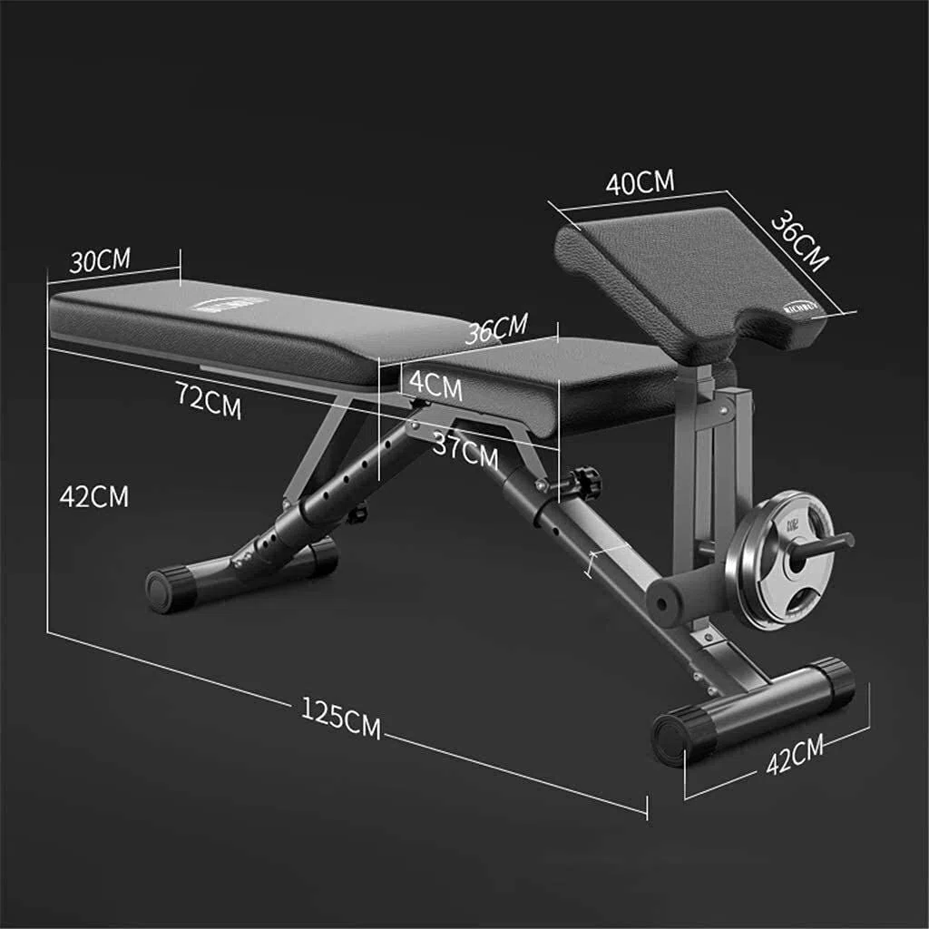 Banc d'haltères, machine à coups de pied, chaise de prêtre, tabouret romain, banc multifonction, bancs réglables, planche abdominale de presse, équipement de fitness pliable à domicile, commerc