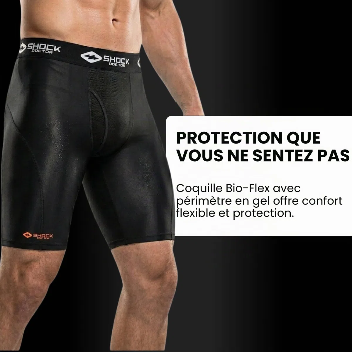 Shock Doctor 221 Core Short de Compression avec Coquille de Protection