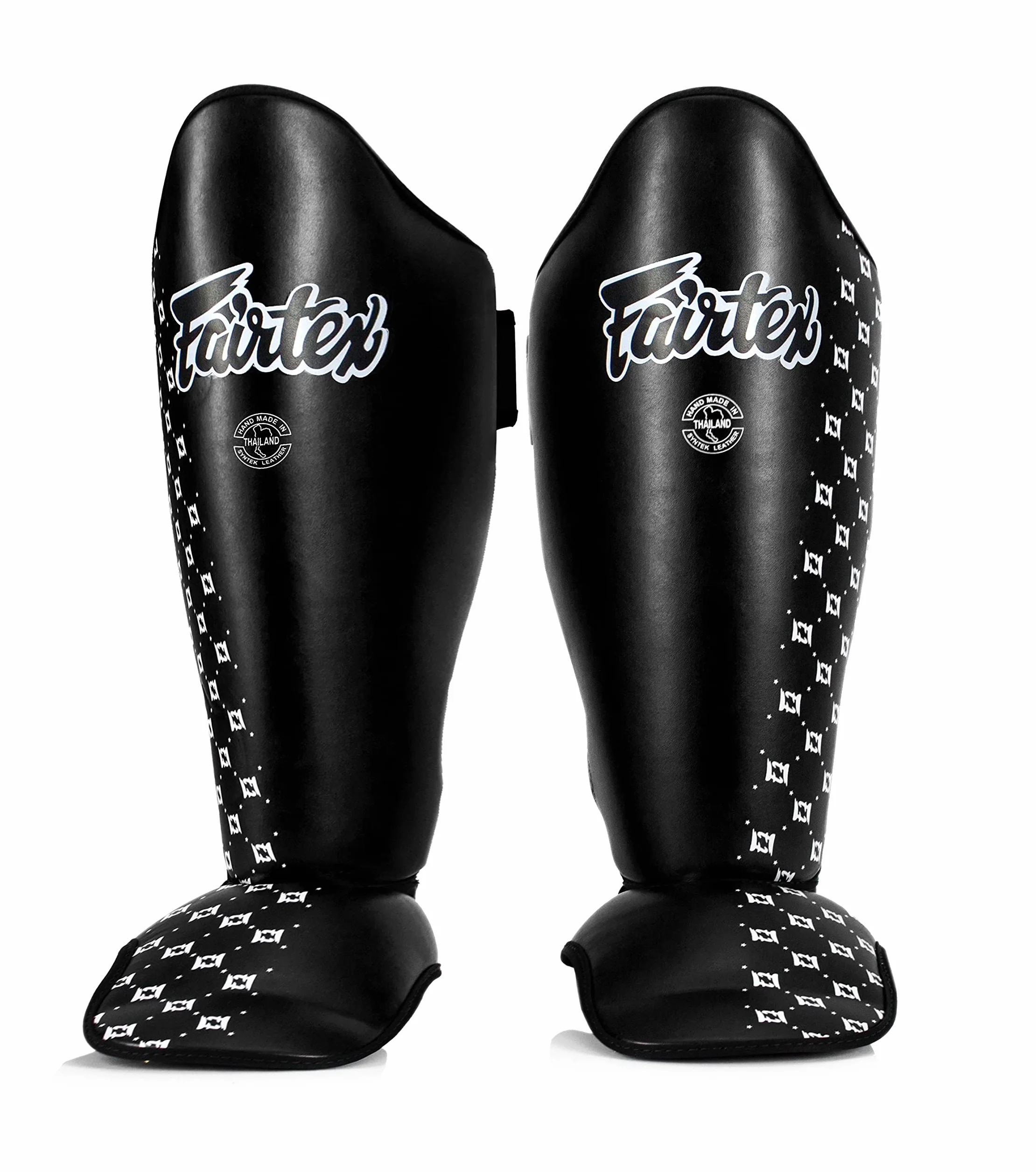 Fairtex SP5 Protège-Tibias de Muay thaï pour Homme, Femme, Enfant | Les protège-Tibias sont de qualité supérieure, légers et durables | Protection étendue pour éviter Les attelles tibiales Pendant