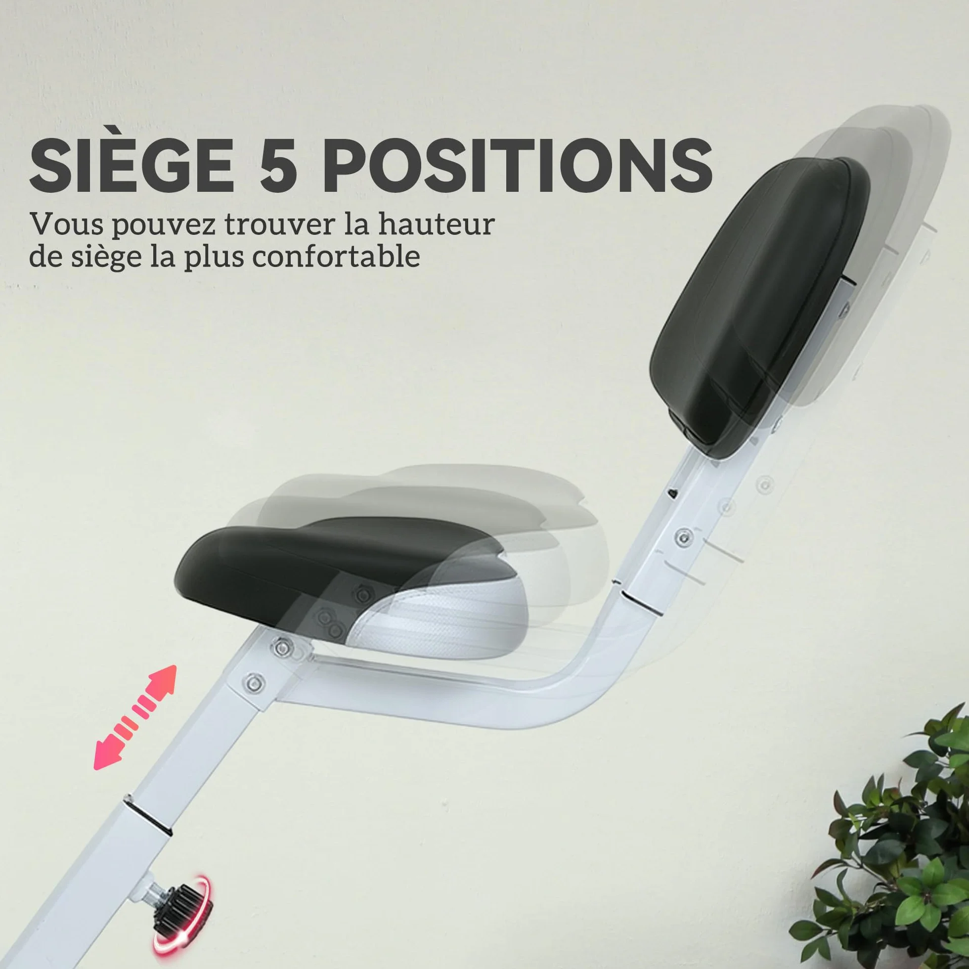 HOMCOM Vélo d'Appartement Magnétique Pliable - Collaboration Aosom.fr x FFHandball - Vélo de Fitness en X Silencieux pour Sport Maison et Cardio-training - Écran LCD & Capteur Pouls