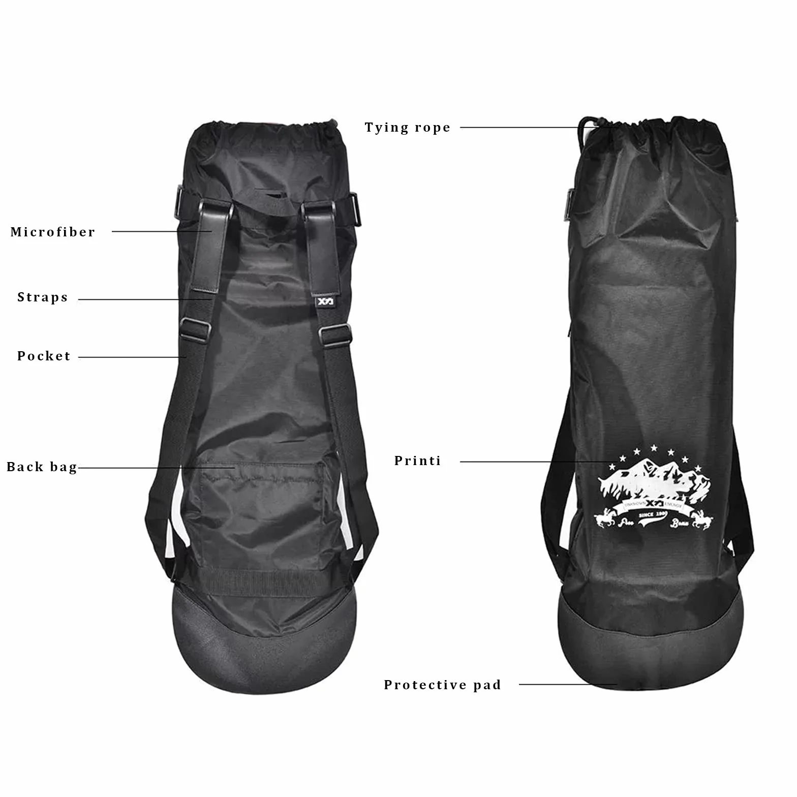 Sac à Dos pour Skateboard, Planche de Surf électrique à Double déformation, Pliable, imperméable, Deux épaules réglables, Sac à Dos Tendance Haute capacité pour Cadeaux