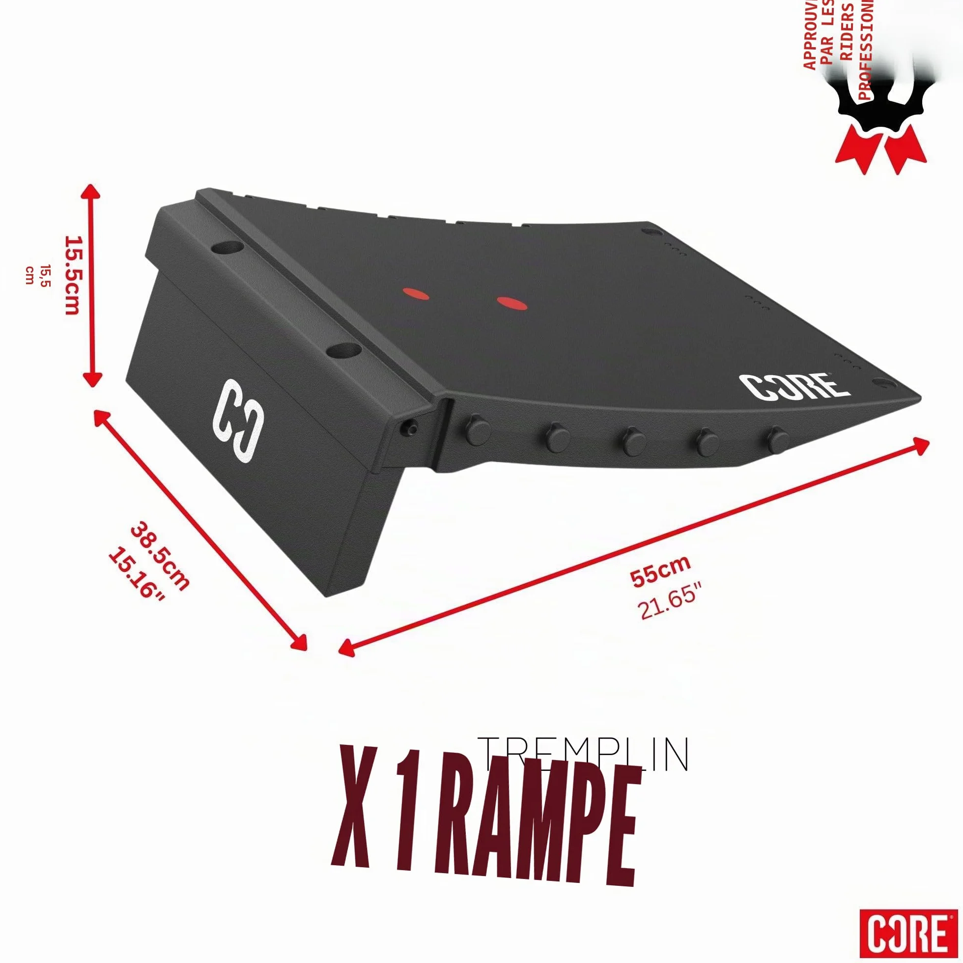 Core Skate Ramp for Kids Mini Kicker Scooter Ramp Foldable Bike Launch Ramp Lightweight Portable with Rubber Feet