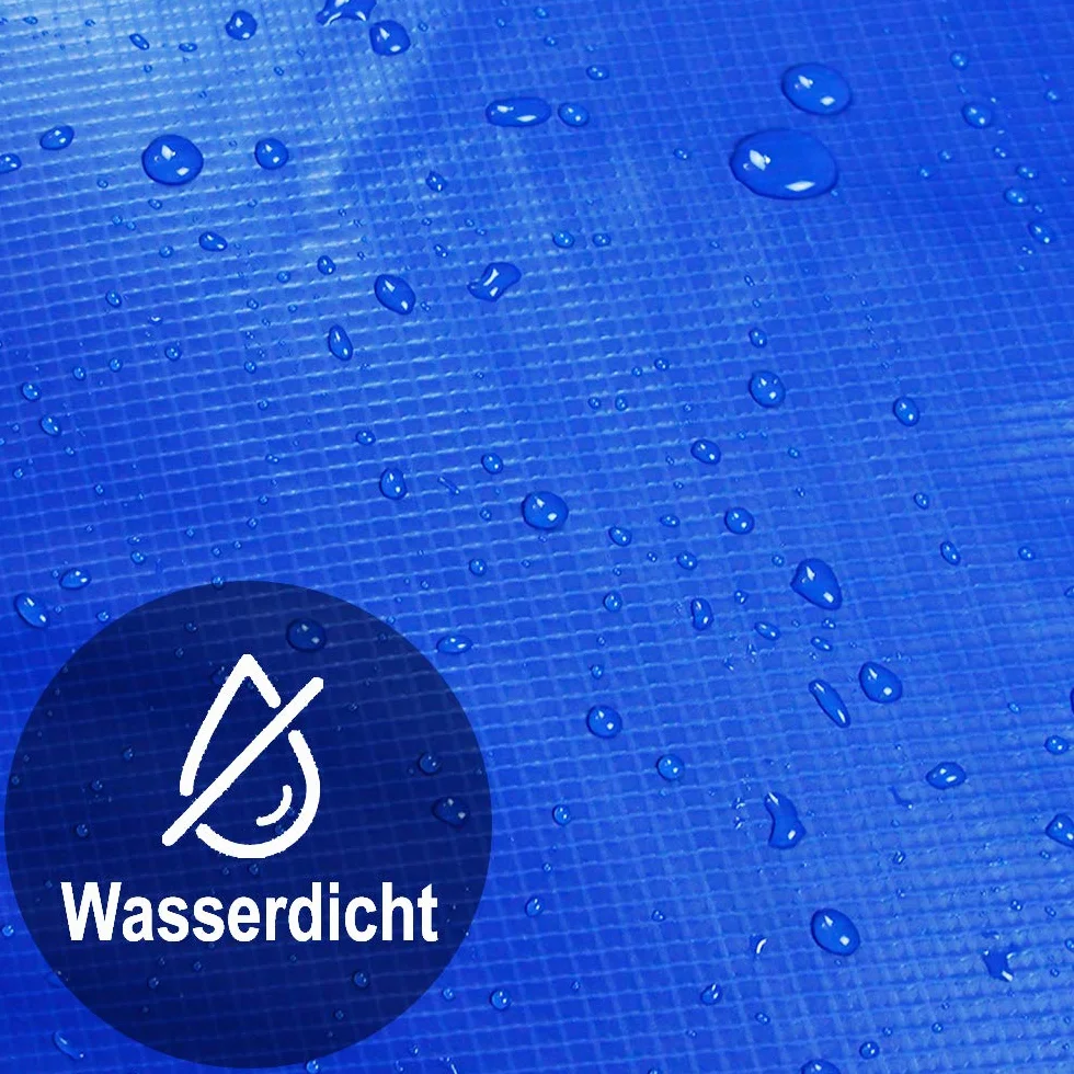 UISEBRT Housse de protection pour trampoline - Diamètre : 244 cm - 305 cm - 366 cm - Résistant aux UV - Anti-déchirures - Accessoire de trampoline - Bleu