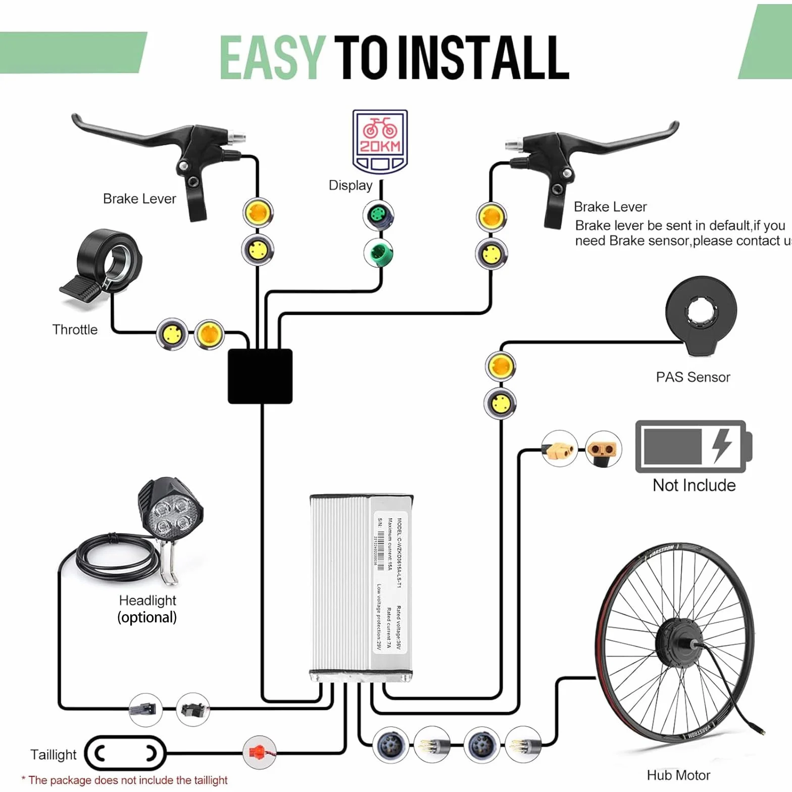 BAFANG G020 G0900 Ebike Kit Moteur Roue Arriere 48V avec Batterie Optionnelle et Écran LCD pour Vélo 26'' 27,5'' 28'' 700C, Hub Rear Moteur Kit - Version Cassette Frein à Disque avec Old 135-142 MM