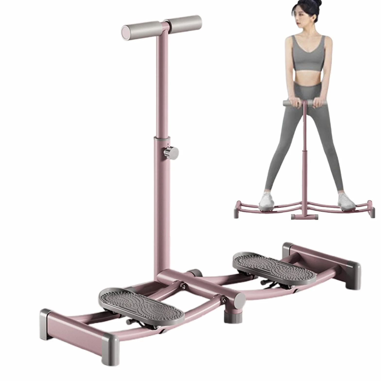 Generisch Appareil d'entraînement musculaire du plancher pelvien | Machine de renforcement des muscles intérieurs des cuisses avec mains courantes | Pédale antidérapante en polypropylène pour la salle