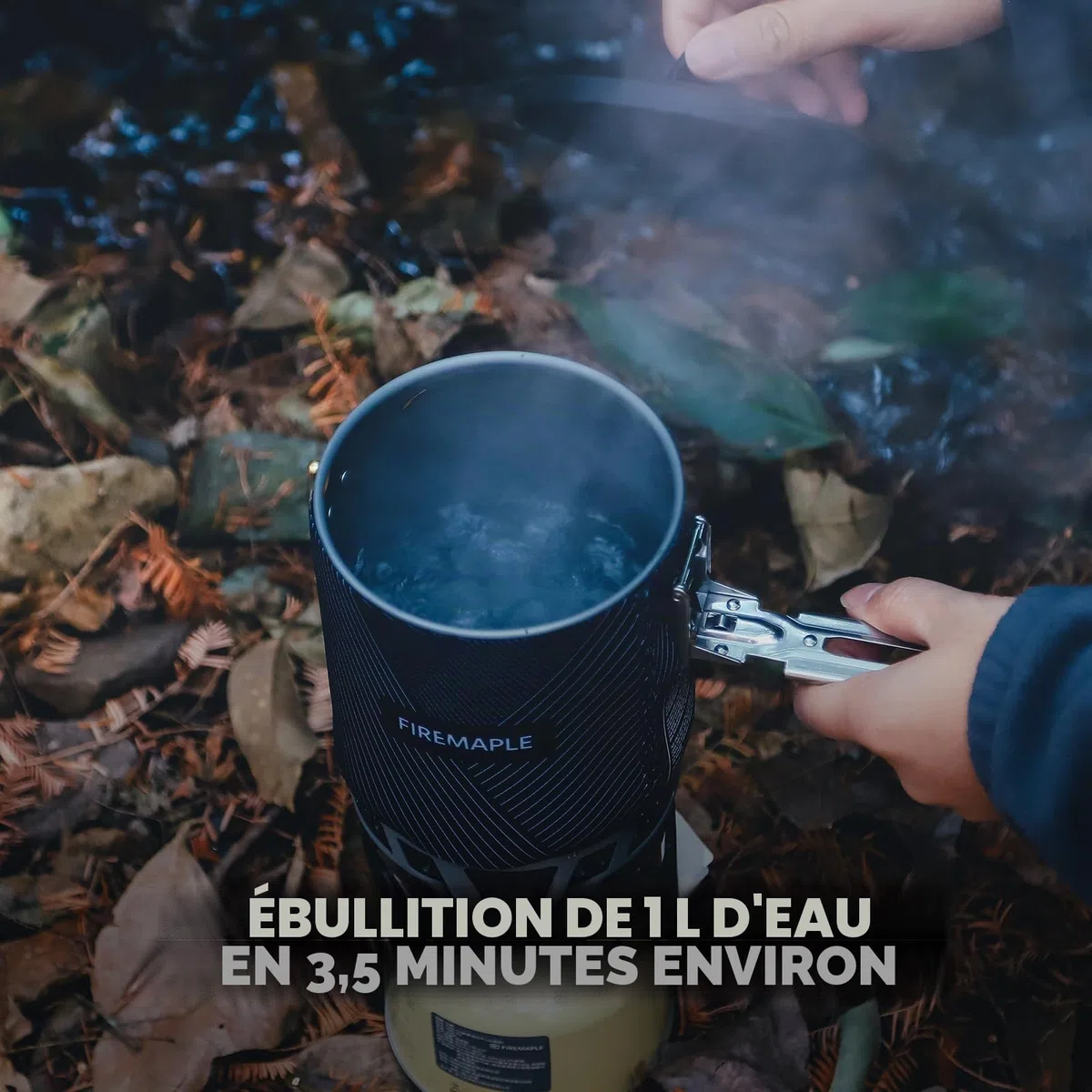Fire-Maple X2 Pro Réchaud à Gaz Portable pour Camping Brûleur à Gaz Léger pour Randonneurs Système de Cuisine en Plein Air avec Allumage Piézo, Support de Casserole et Support de Cartouche de Gaz