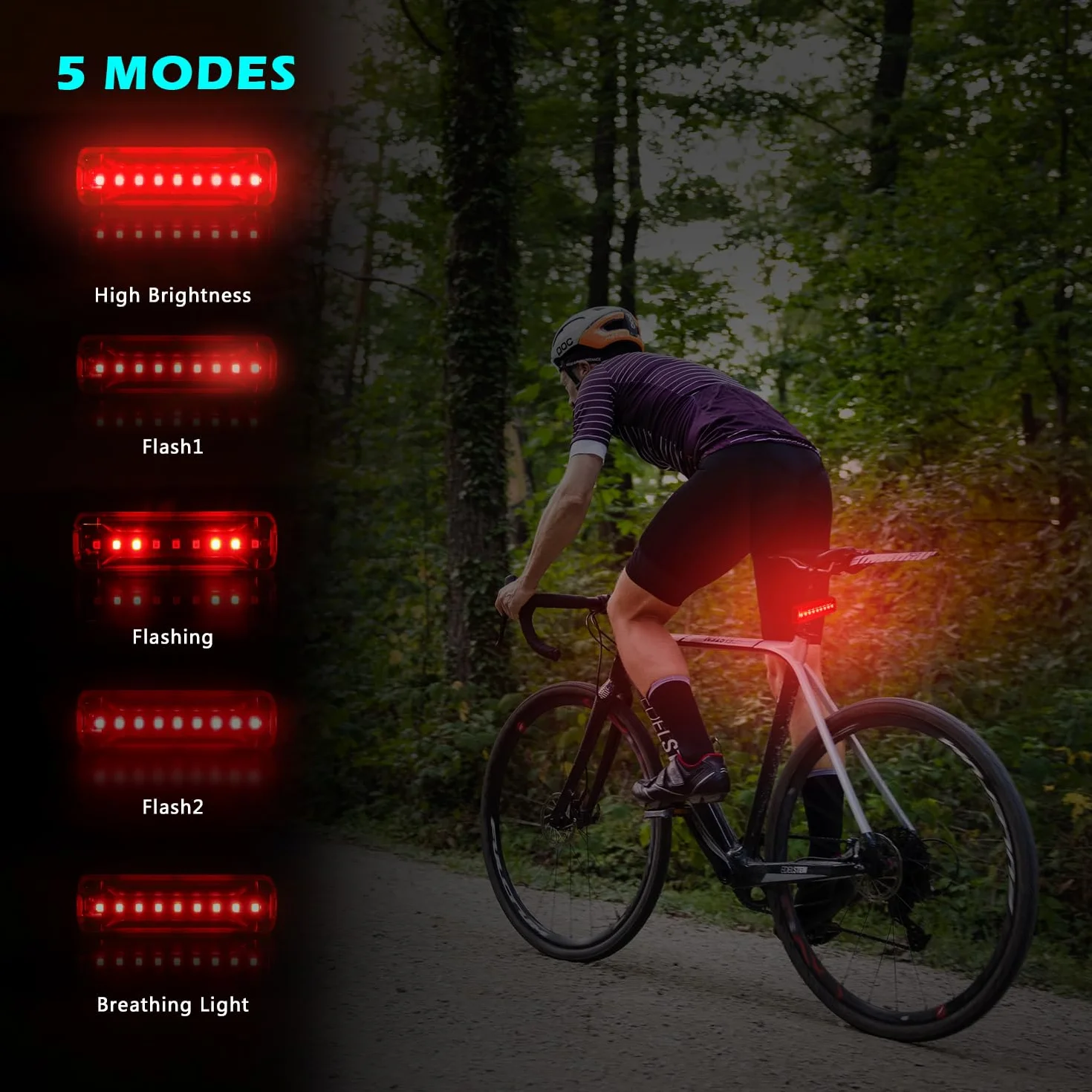 Lumiere Velo 8000 Lumens Lampe Velo 8 LED Puissantes 6400mAh Eclairage Velo Rechargeable USB C