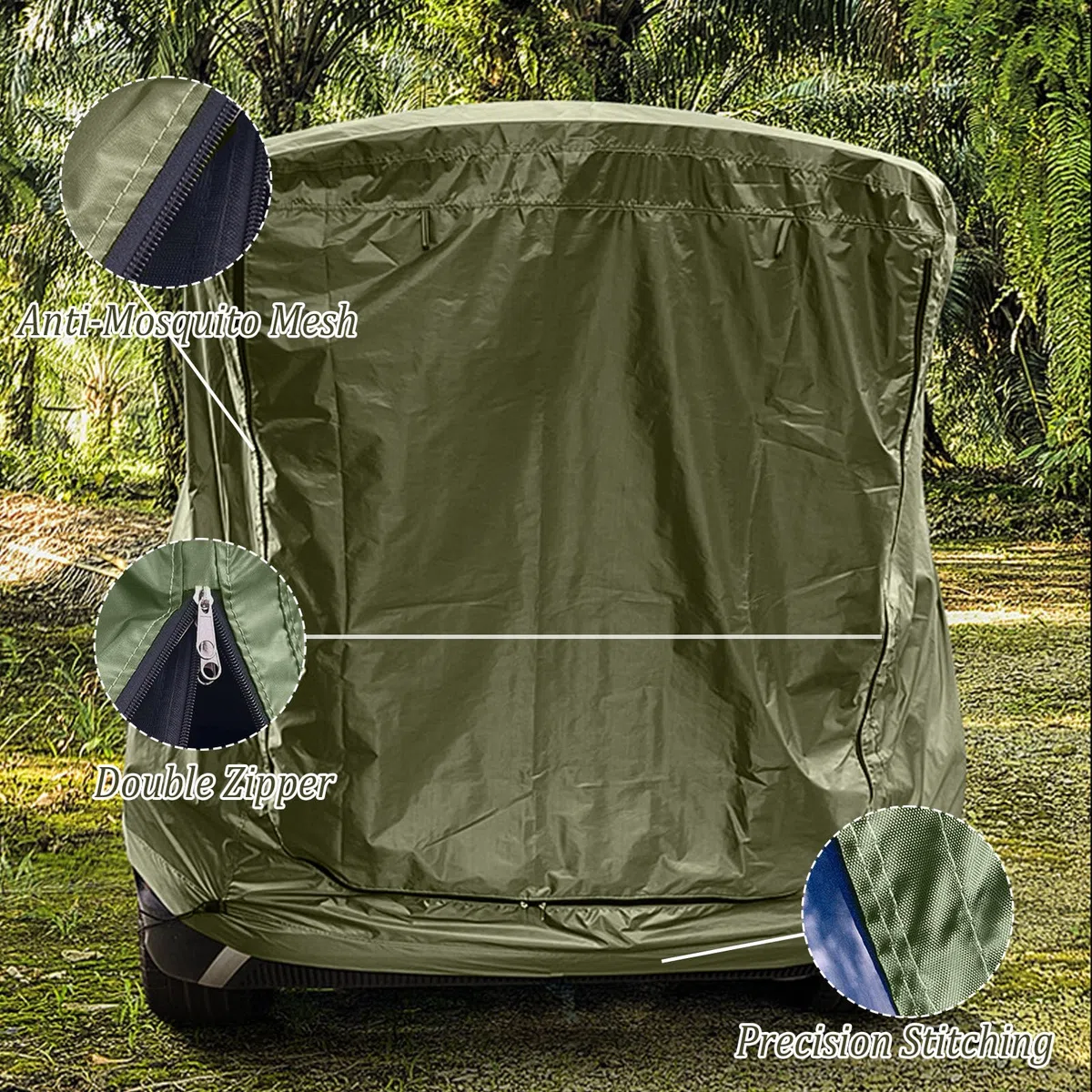 Tente de Hayon Voiture,Etanche à la Pluie Tente Voiture,Voiture de Vacances pour Divers modèles de SUV,Anti-Moustique Auvent Voiture,Imperméable,Coupe-Vent,Résistante aux UV
