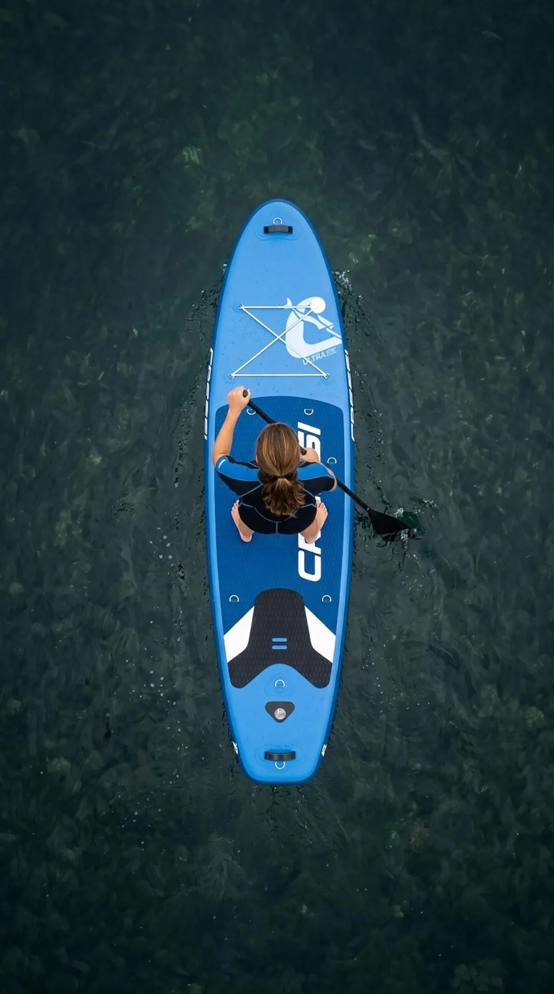 CRESSI Depuis 1946 - Ultra Isup/Kayak Set - Planche de Sup Gonflable pour Adultes, Stable et Résistante Accessoires Tous Inclus Pagaie Aileron Pompe Leash Sac Transport_320x81x15 cm Max 130 kg