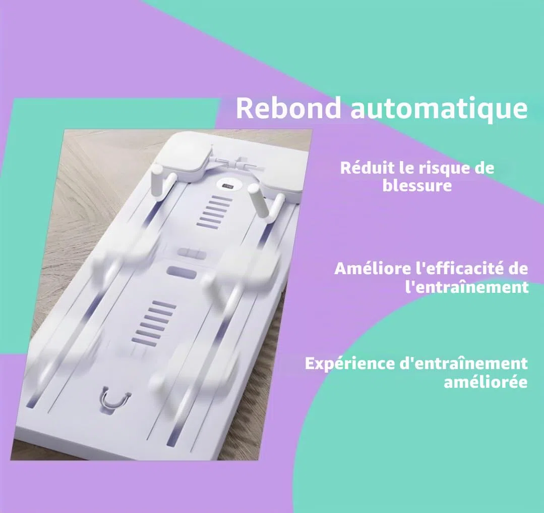 Planche de réformateur de pilates pliable avec rouleau abdominaux, machine d'exercice abdominale, planche de pilates multifonction pour entraînement à la maison, entraînement complet du corps, planche