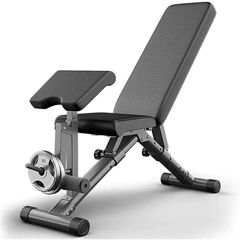 Banc d'haltères, machine à coups de pied, chaise de prêtre, tabouret romain, banc multifonction, bancs réglables, planche abdominale de presse, équipement de fitness pliable à domicile, commerc