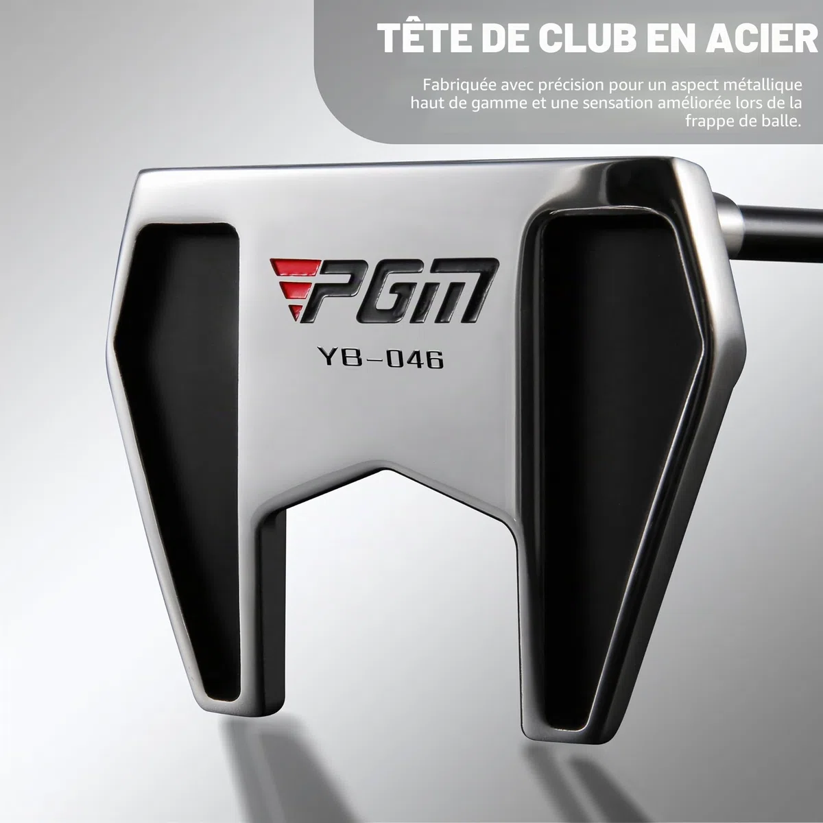PGM Putter de golf sur pied – Club simple avec centre de gravité bas stable, haut pardon, avec aide à l'alignement