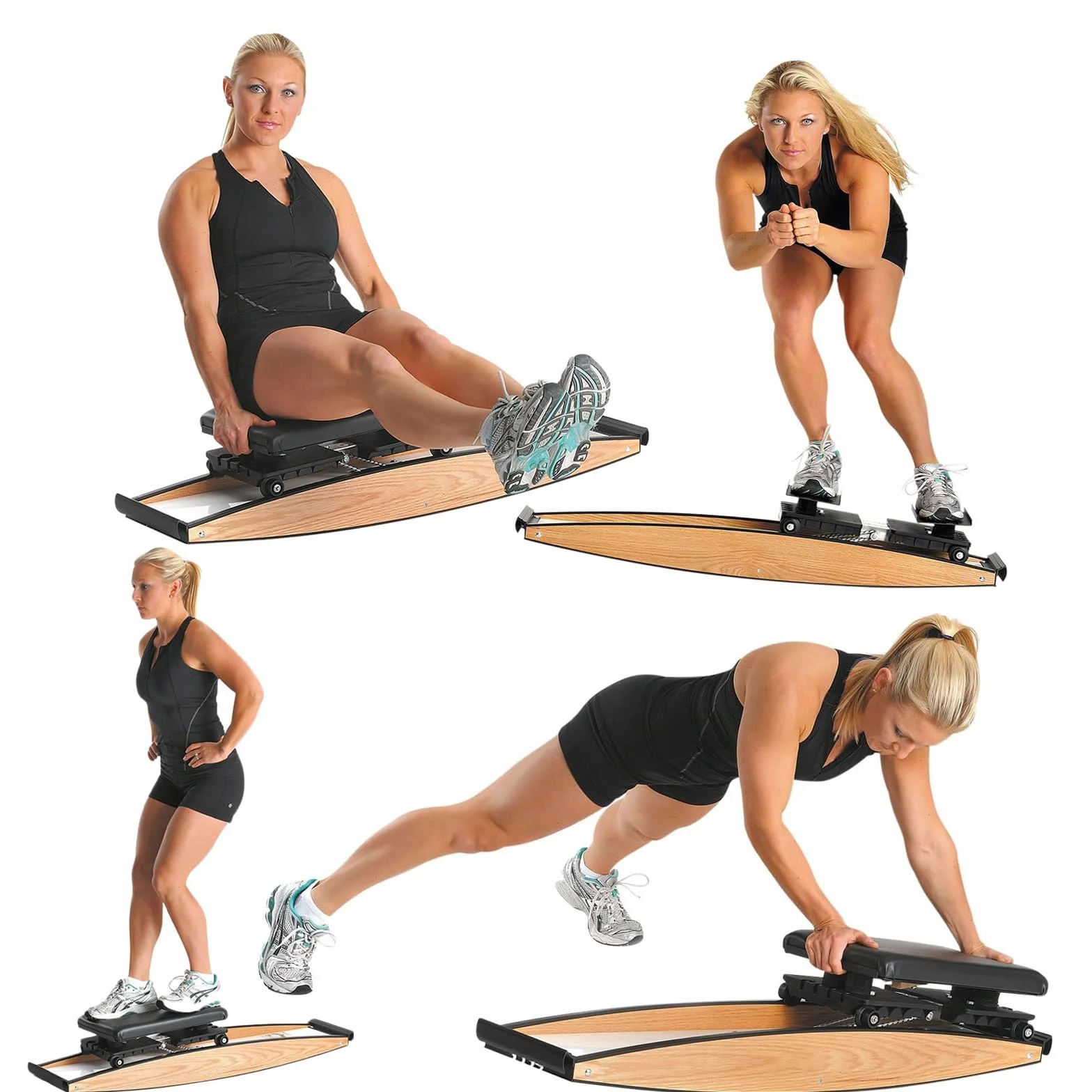 Machine D'entraînement de Ski, Vélo Elliptique 3D, équipement D'aérobic de Simulation de Ski/Aviron en Salle, Rouleaux en Caoutchouc Silencieux, pour Augmenter L'endurance et L'équilibre