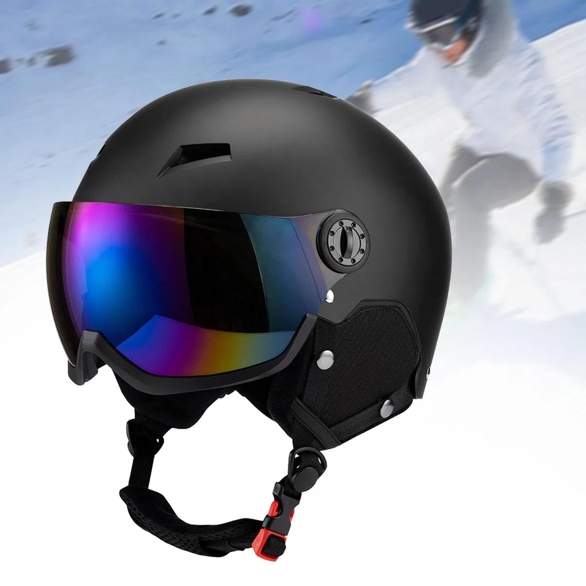 Harilla Casque de Skateboard, Casque de Snowboard avec Lunettes de Ski, Casque de Ski, Casque de Neige pour Sports d'hiver, Hommes et Femmes