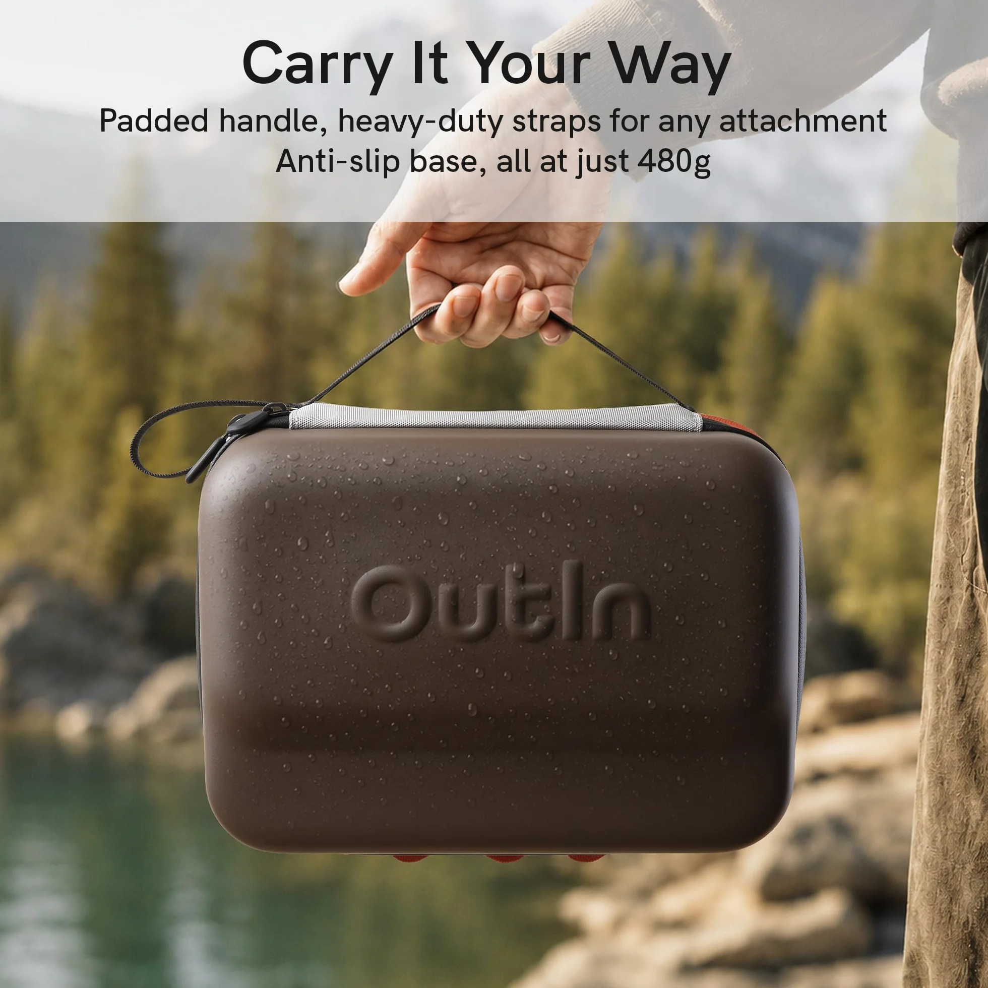 OutIn Étui de Protection EVA Plus, Compatible Double Appareil – Étui Rigide de Voyage, Imperméable & Anti-Saleté, Organiseur Outdoor avec Sangles Internes, pour OutIn Nano, Mino & Fino
