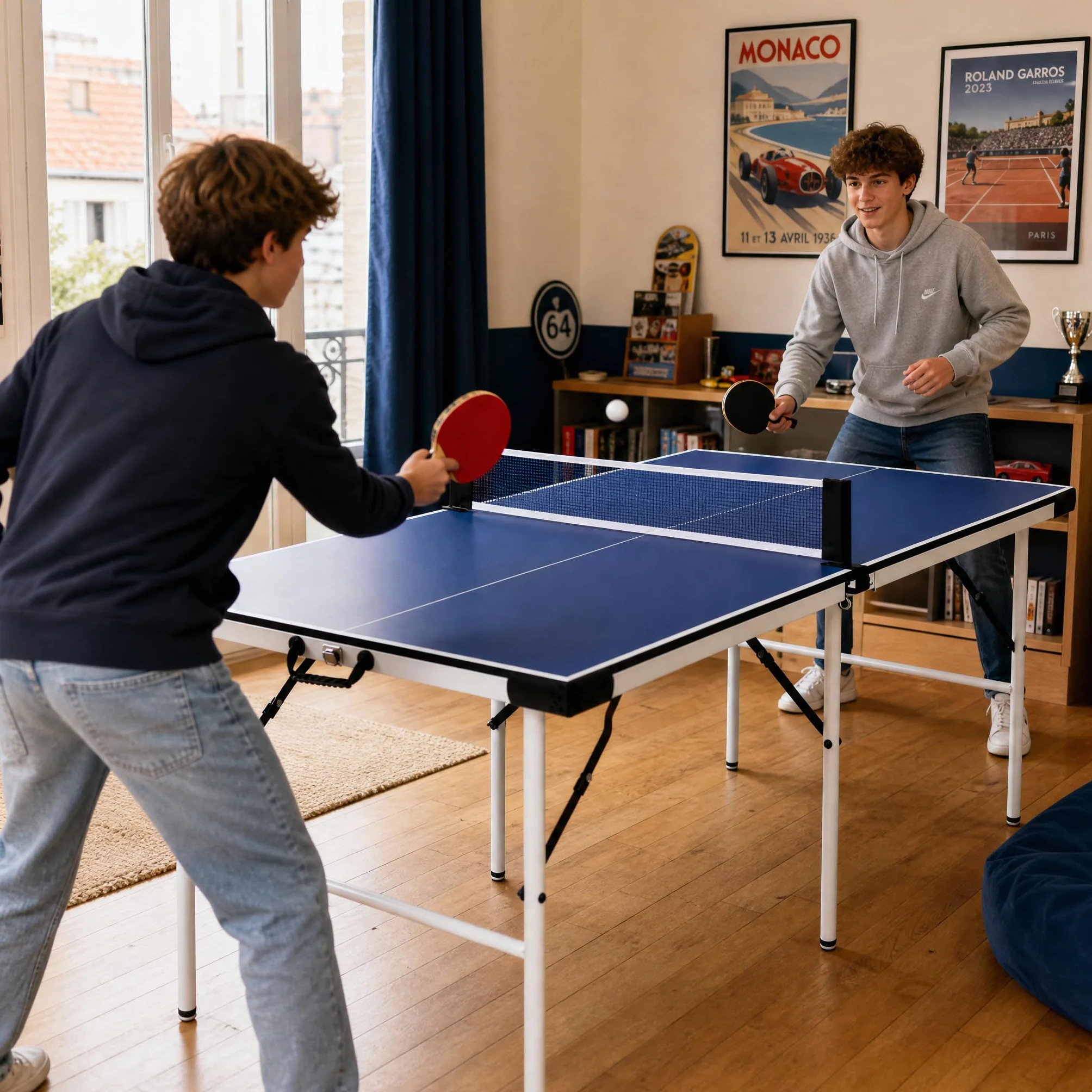 HLC Table de Ping Pong Exterieur Pliable 169×81×69cm pour Adultes et Enfants