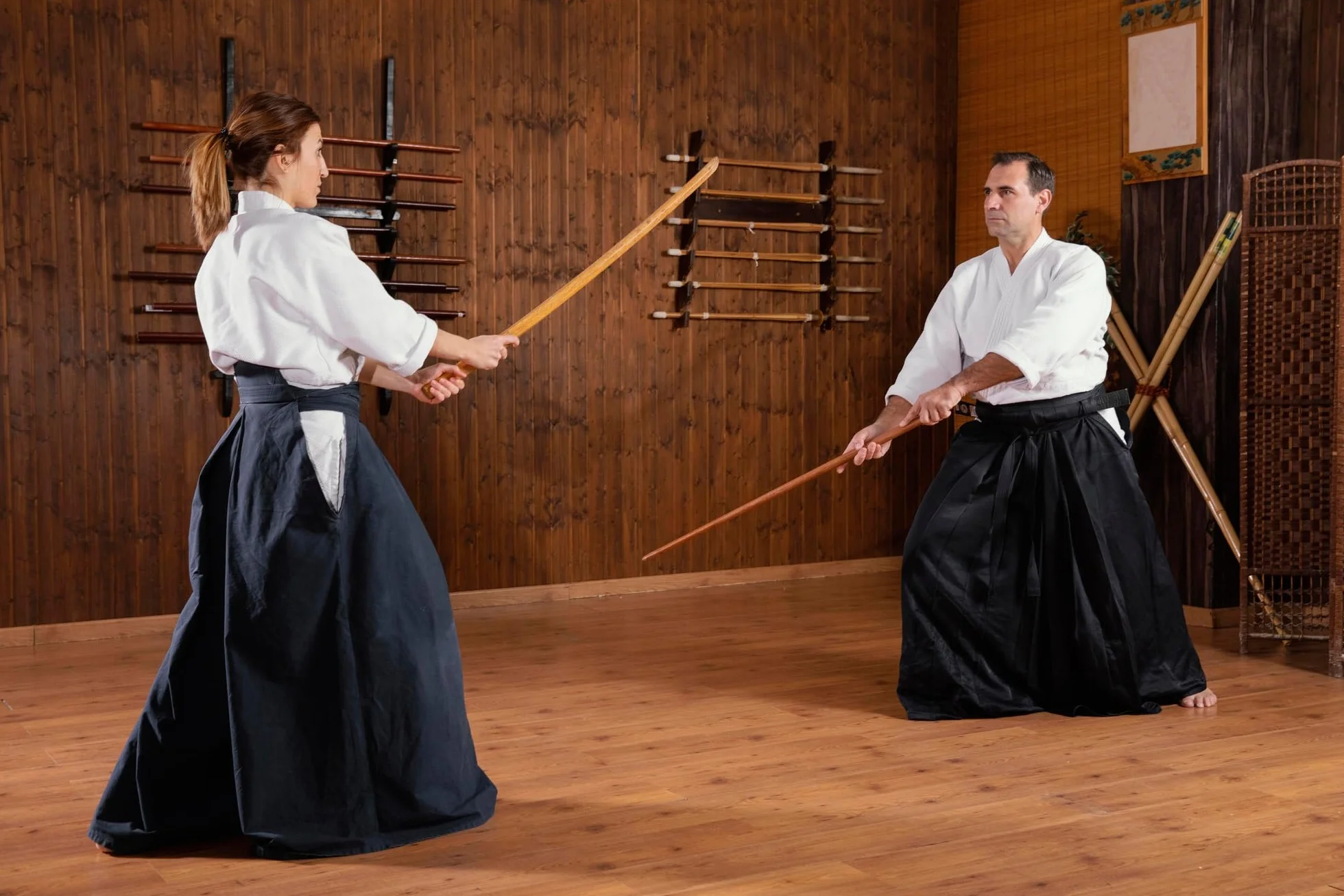 Bokken bois Suburito, Bokuto avec Tsuba - Entraînement pour Aikido, Iaido, Kobudo, Kendo.