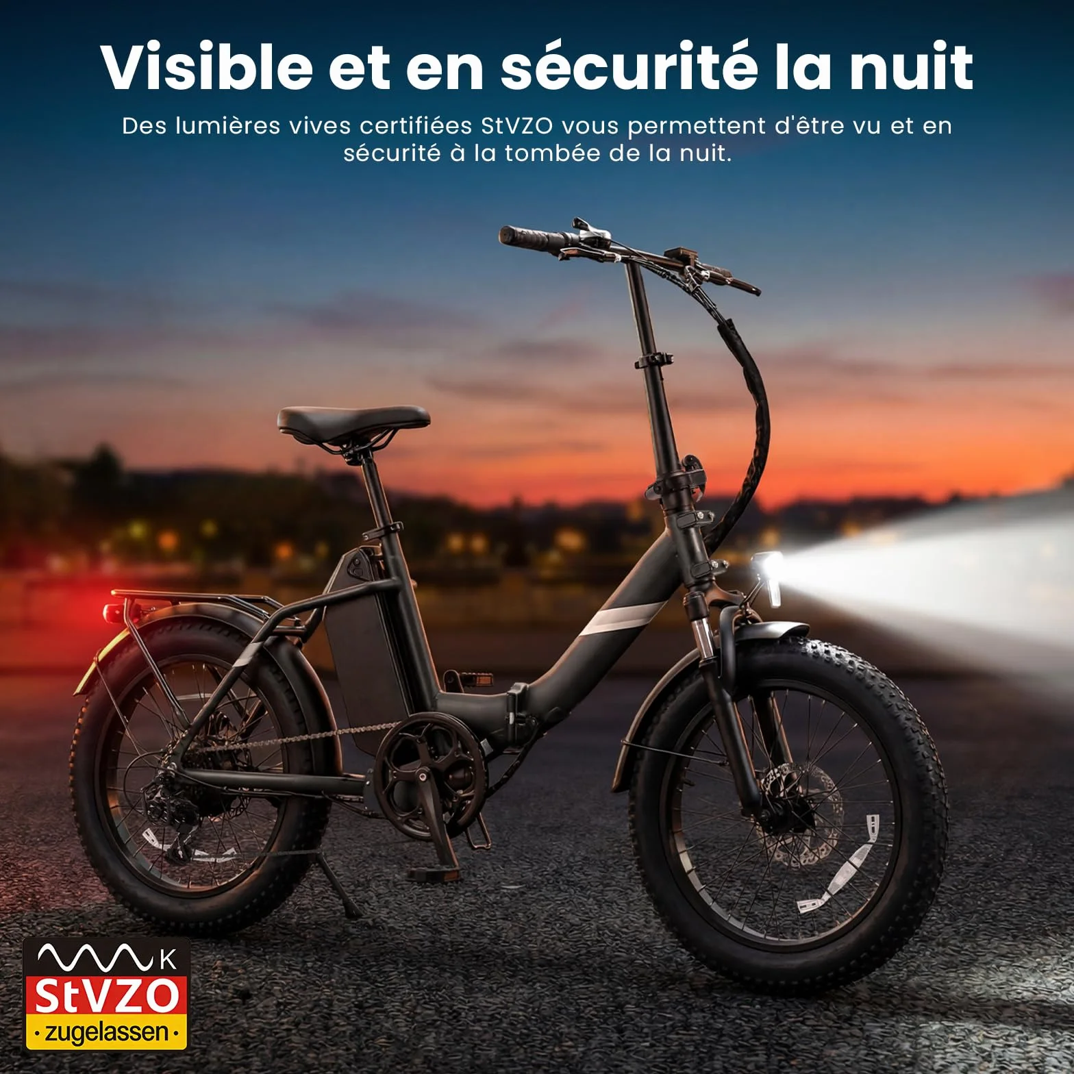 Touroll S3/S3 Pro Vélo Électrique Fat Bike Pliable, Pneus 20"x3.0" Tout Terrain, Grande Autonomie 195KM/ 65KM, 7 Vitesses, VTC E-Bike pour Adulte, Idéal pour Les Longs trajets et Les Voyages