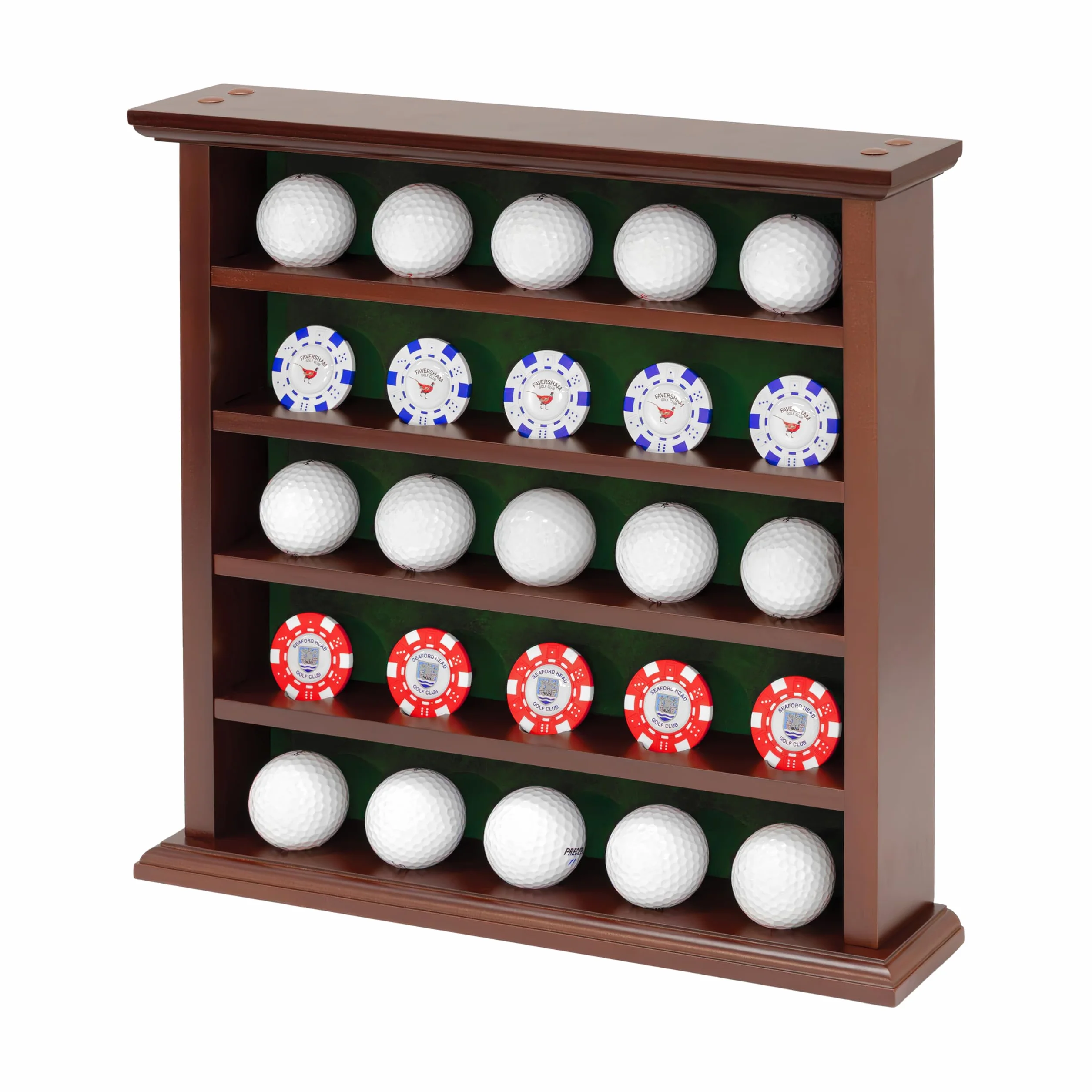 LONGRIDGE Présentoir de balles de Golf Armoire en Bois 25 balles